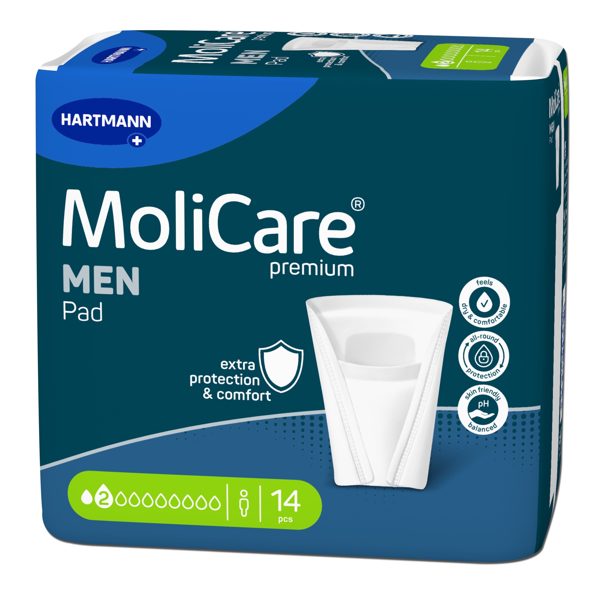MOLICARE PREMIUM MEN PAD įklotai, 2 lašai 14vnt.  -  