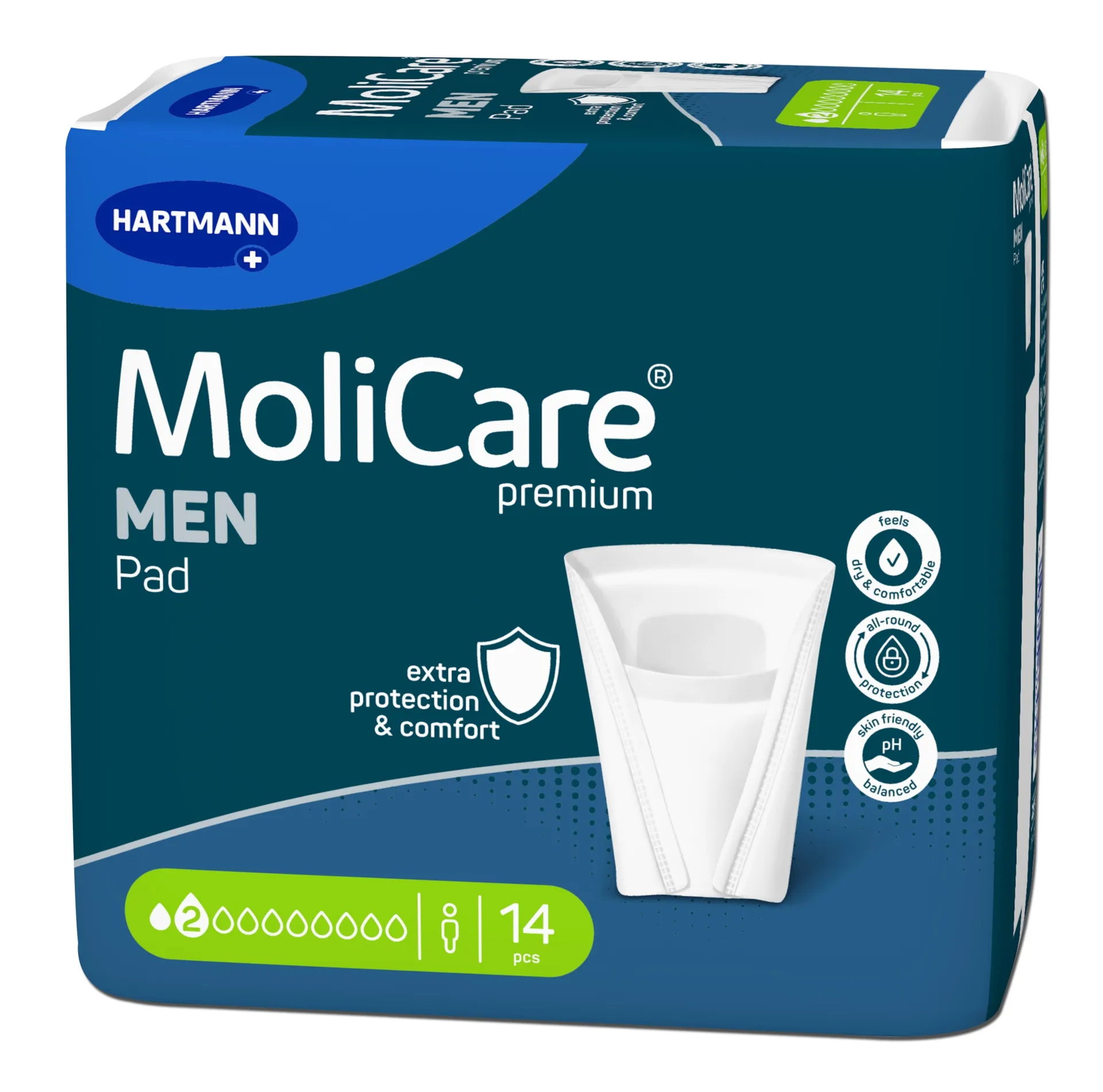 MOLICARE PREMIUM MEN PAD įklotai, 2 lašai 14vnt.  -  