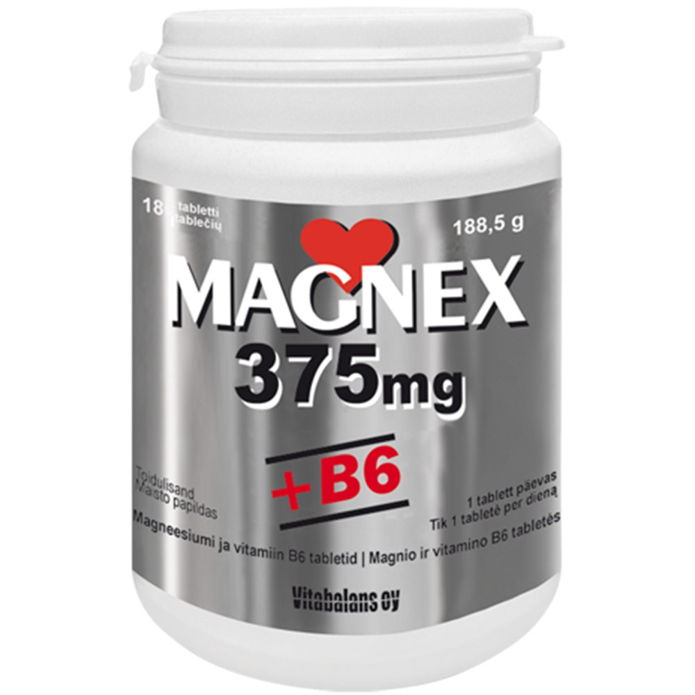 VITABALANS MAGNEX 375mg + B6, 180 tablečių -  