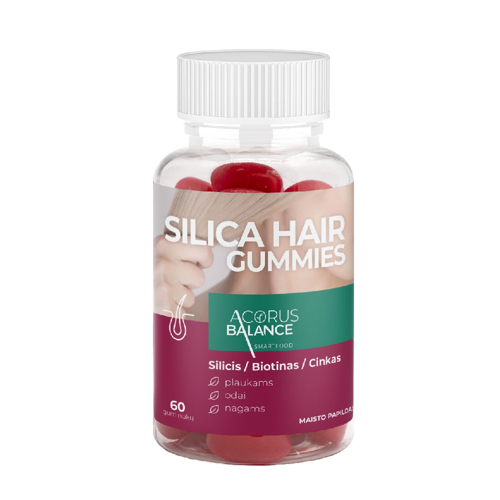 ACORUS BALANCE guminukai plaukams SILICA HAIR GUMMIES, 60 guminukų -  