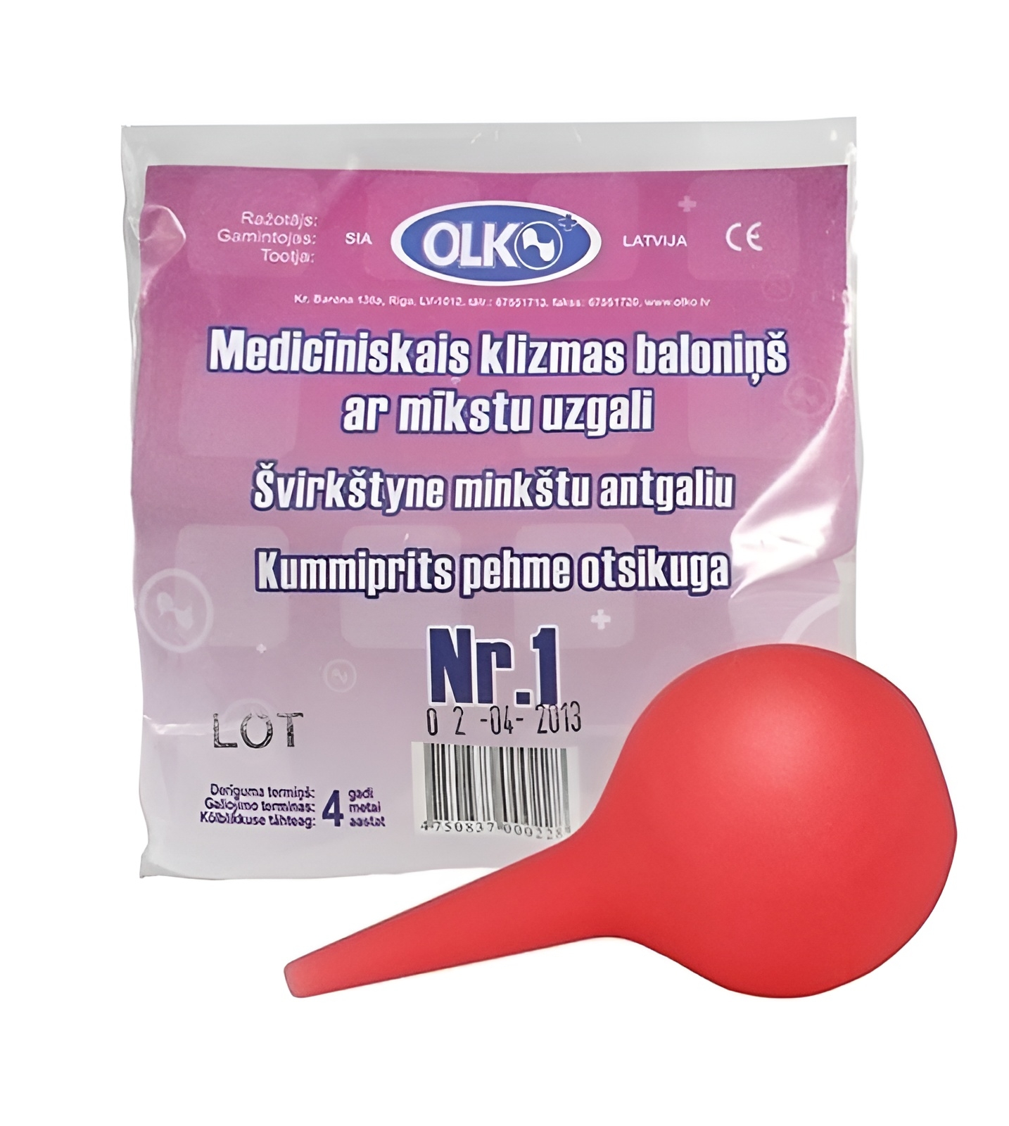 Švirkštynė minkštu antgaliu Nr.1 OLKO medicininė -  
