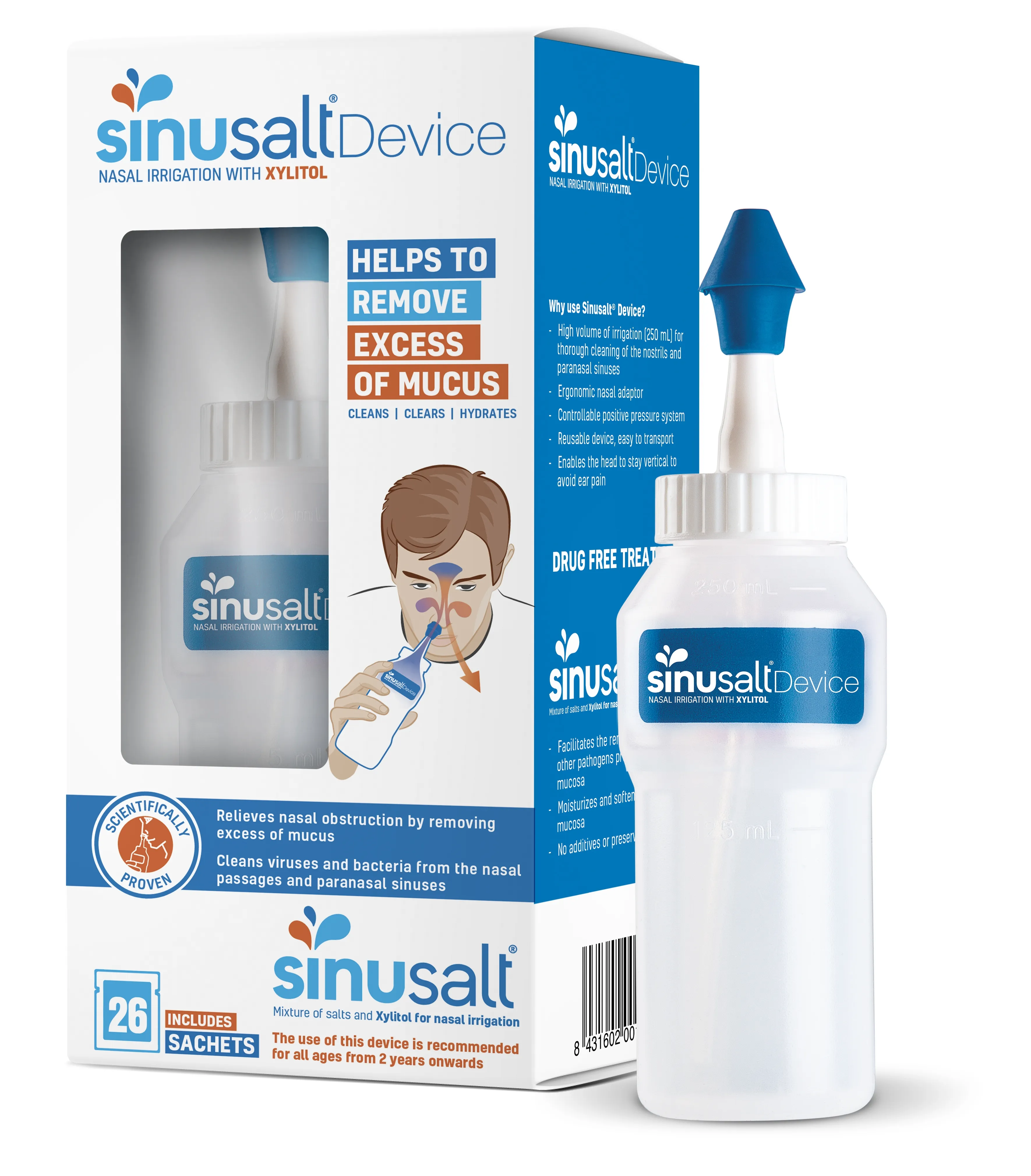 SinuSalt nosies plovimo prietaisas 250ml -  