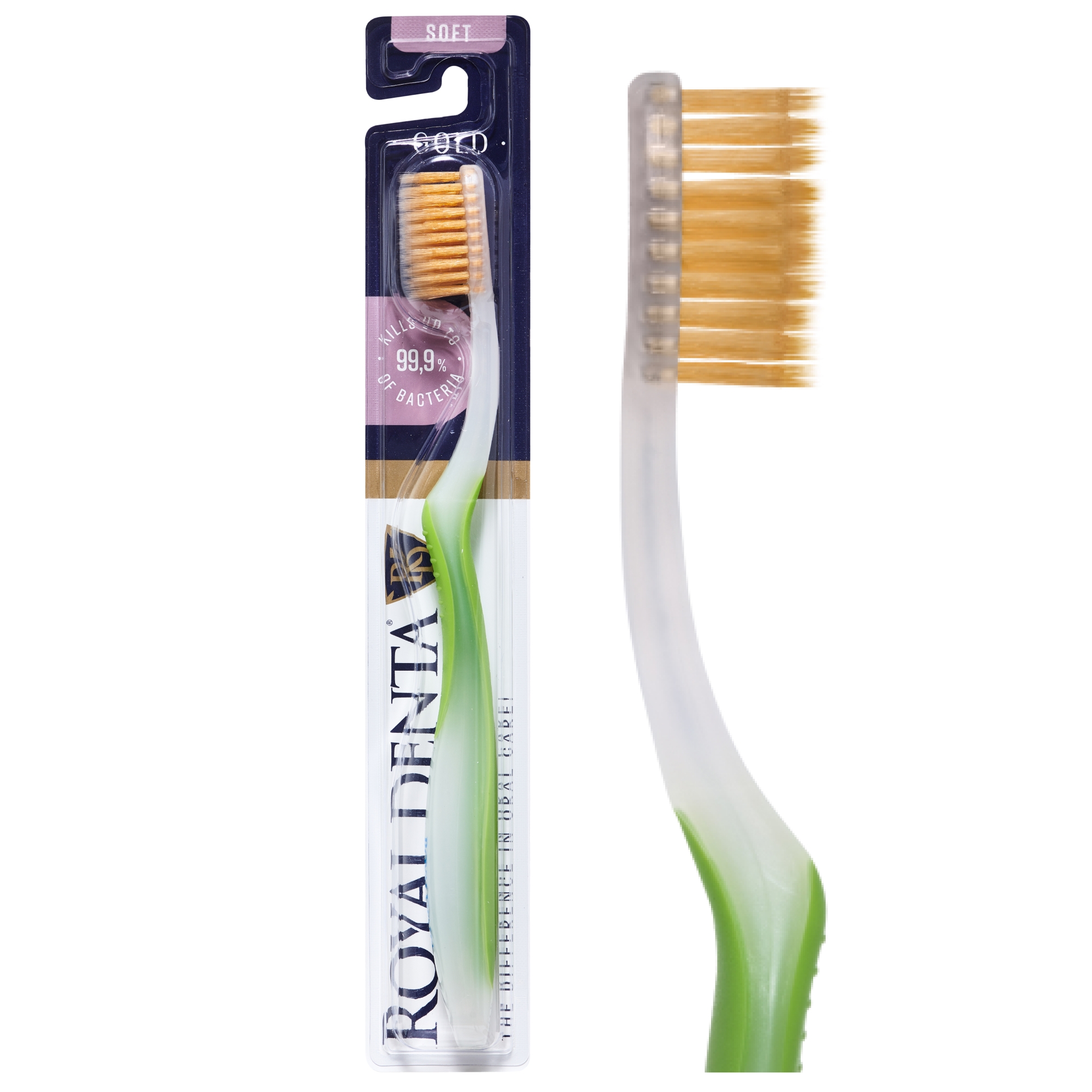 ROYAL DENTA minkštas dantų šepetėlis GOLD SOFT, N1 -  