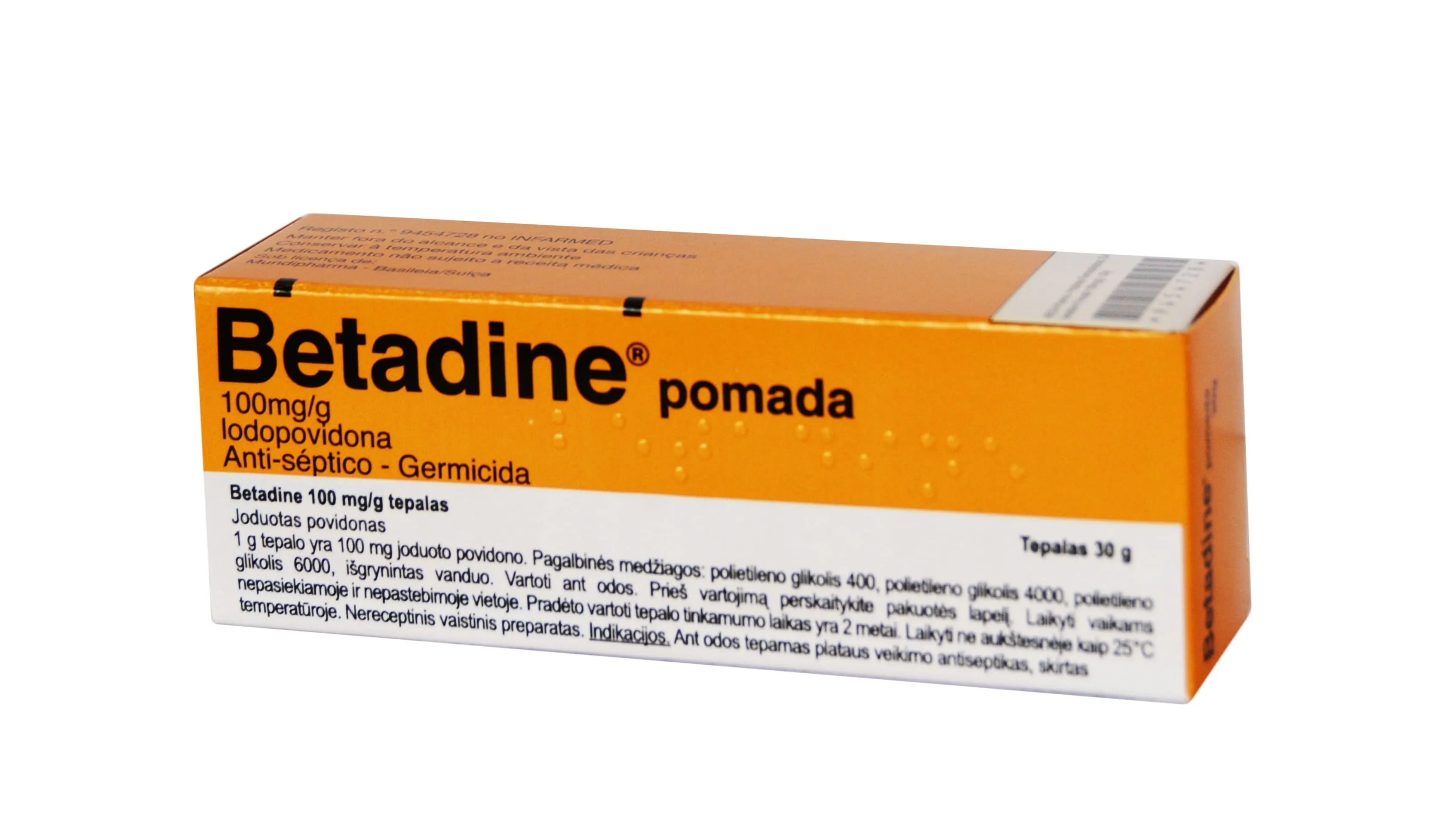 Betadine 100mg/g tepalas 30g (LI) -  