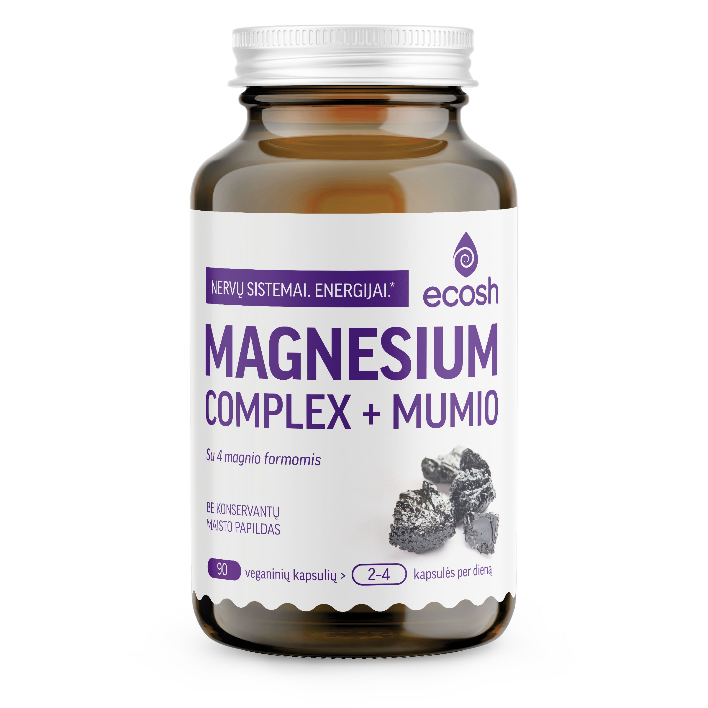ECOSH Magnesium complex + Mumio, 90 kapsulių -  