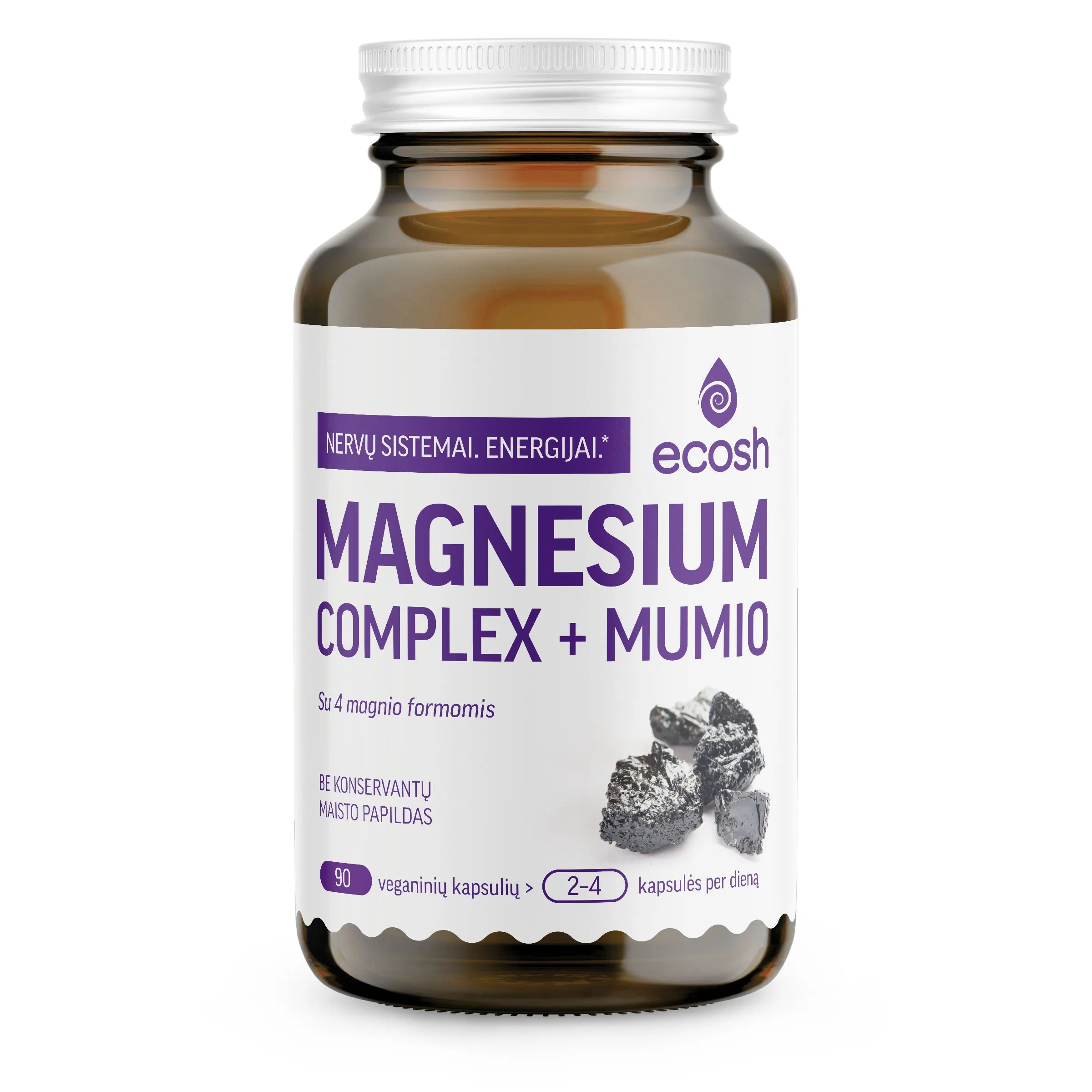ECOSH Magnesium complex + Mumio, 90 kapsulių -  