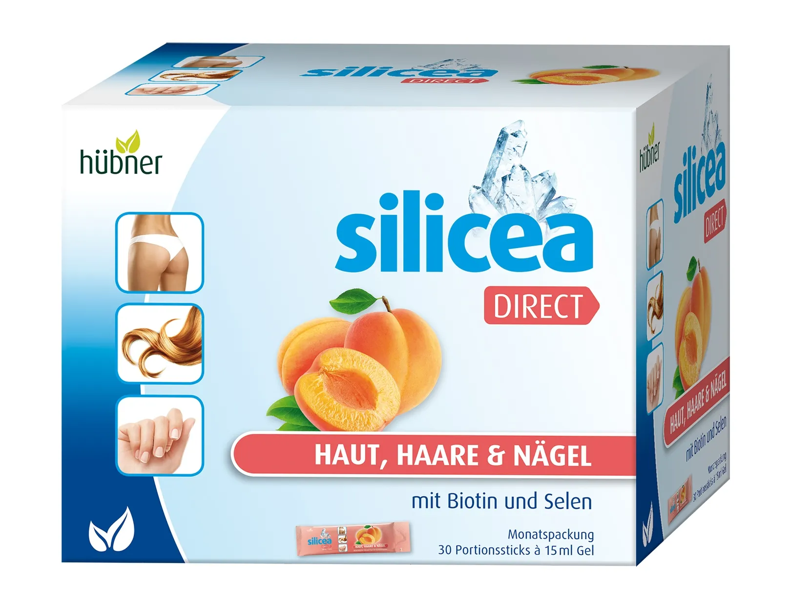 HUBNER ORIGINAL abrikosų skonio SILICEA® DIRECT, 15ml x N30 -  