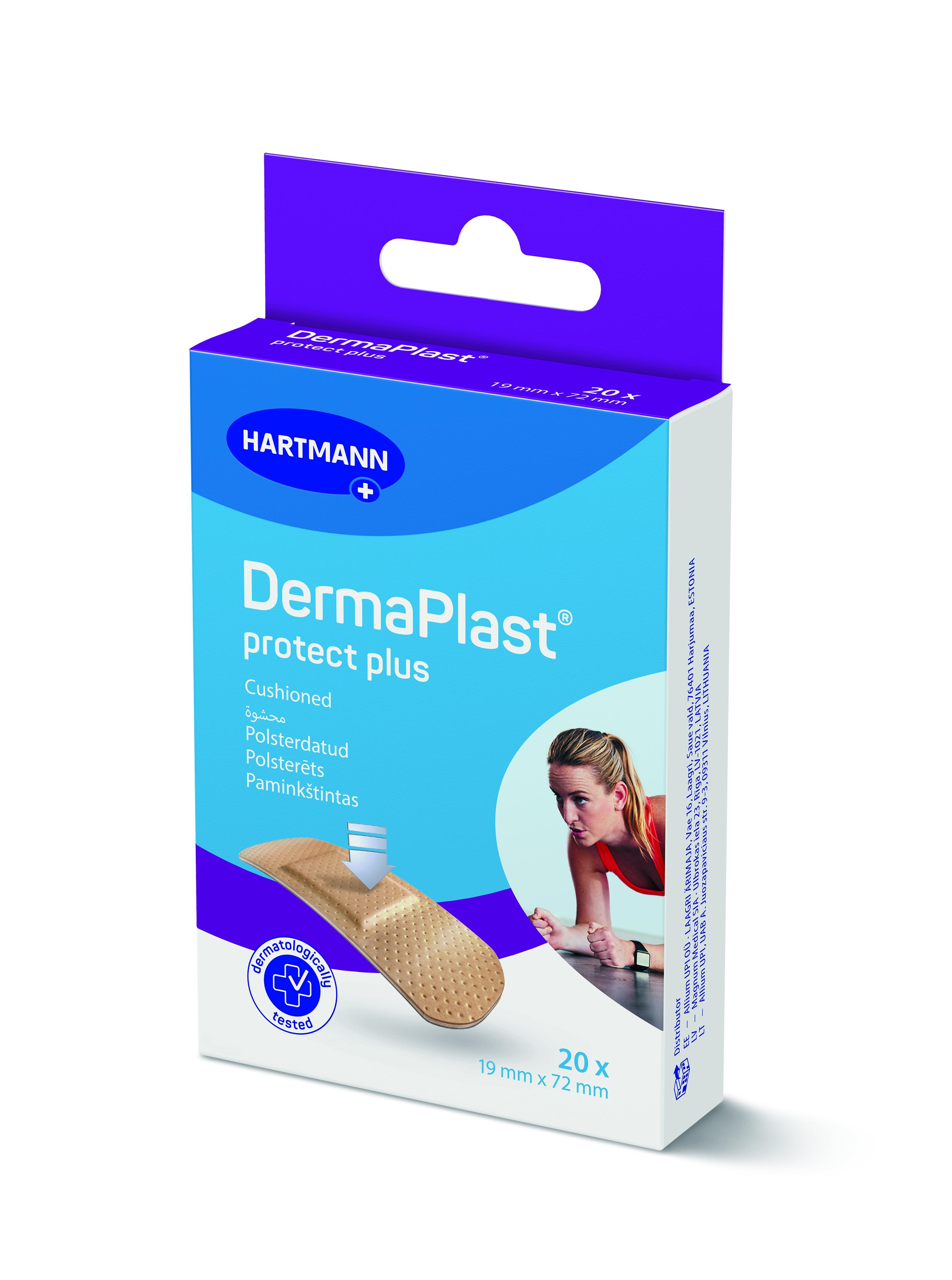 DERMAPLAST pleistrų rinkinys PROTECT PLUS, 20 vnt. -  