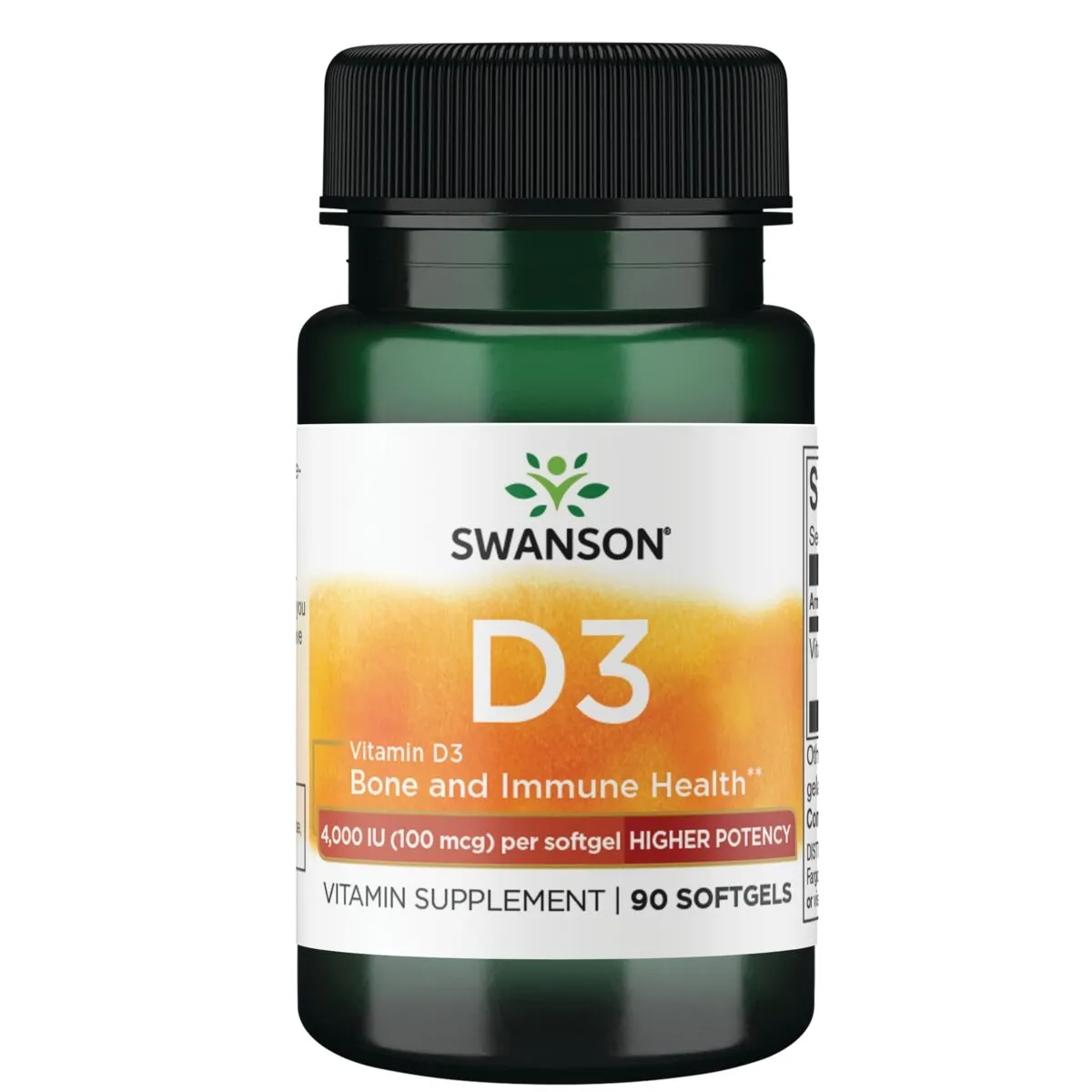 SWANSON Vitaminas D3 4000TV su Linų sėmenų al. kaps.N90 -  
