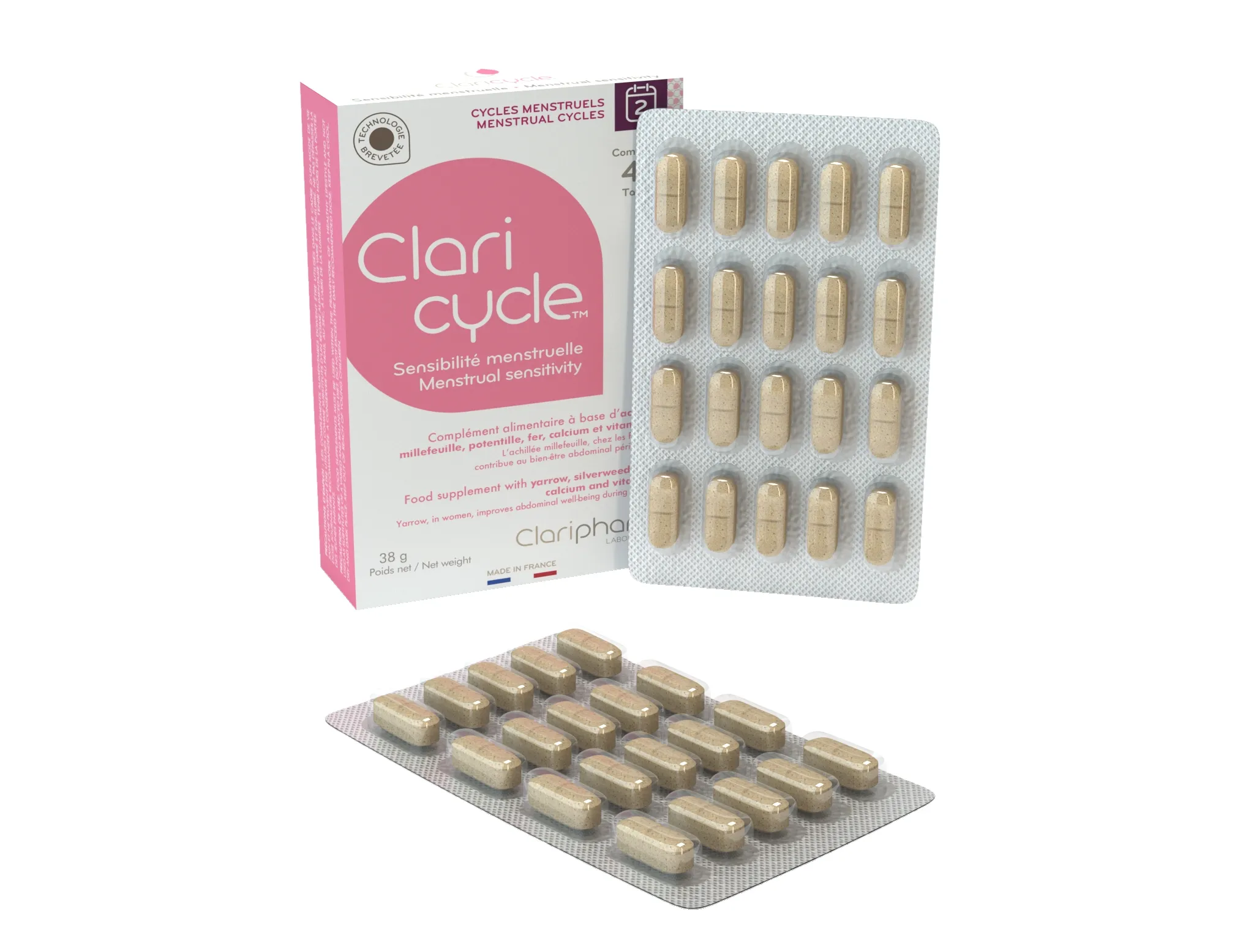 CLARICYCLE maisto papildas esant skausmingoms menstruacijoms, N40 -  