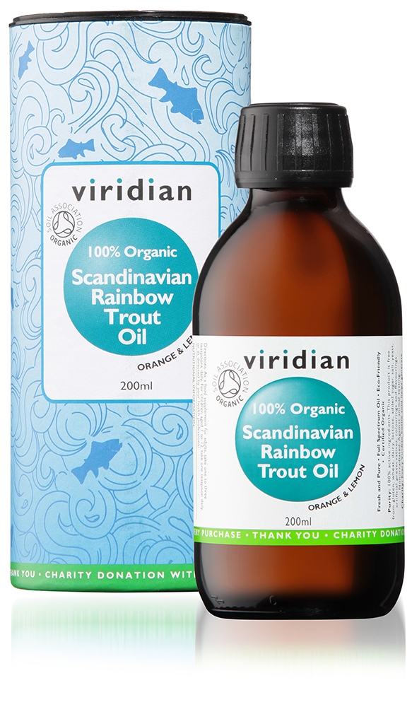 VIRIDIAN 100% ORGANIC SCANDINAVIAN TROUT OIL, 200ml -  