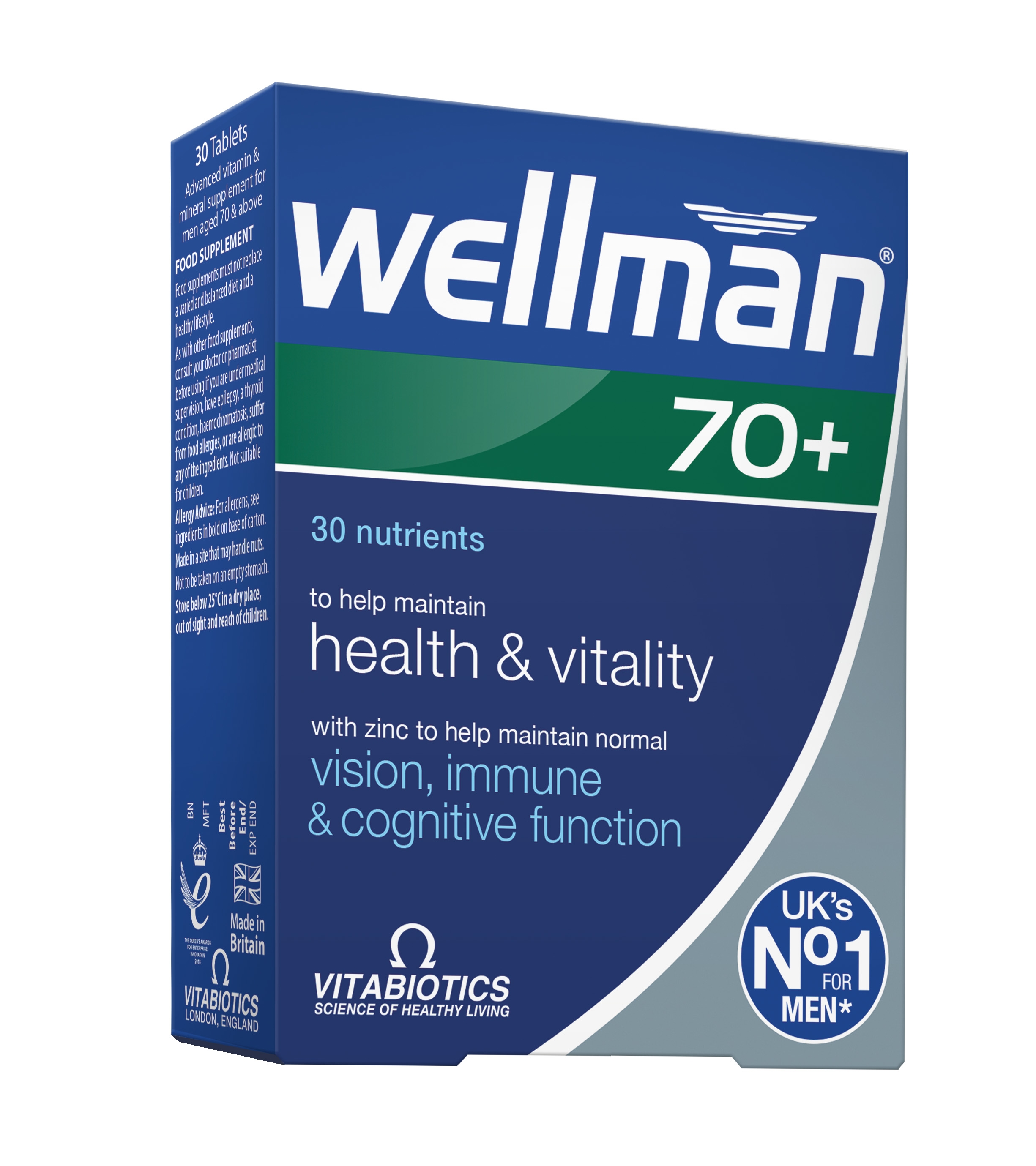 WELLMAN 70+, 30 tablečių -  