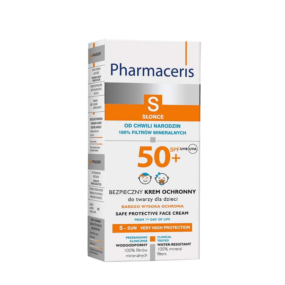 PHARMACERIS S, Mineralini apsauginis kremas vaikams veidui SPF50+,50ml -  