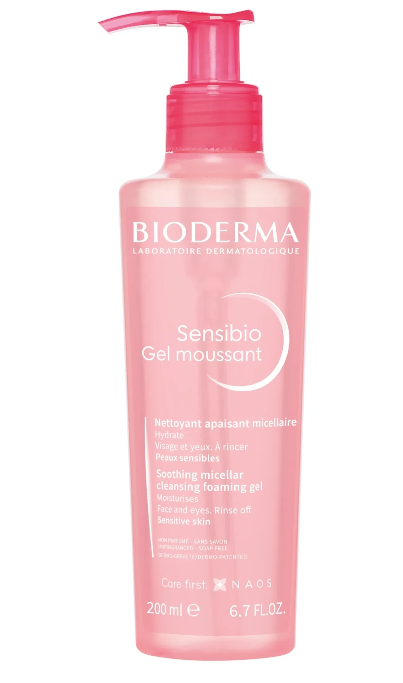 BIODERMA gelis-prausiklis jautriai odai SENSIBIO GEL MOUSSANT, 200ml -  