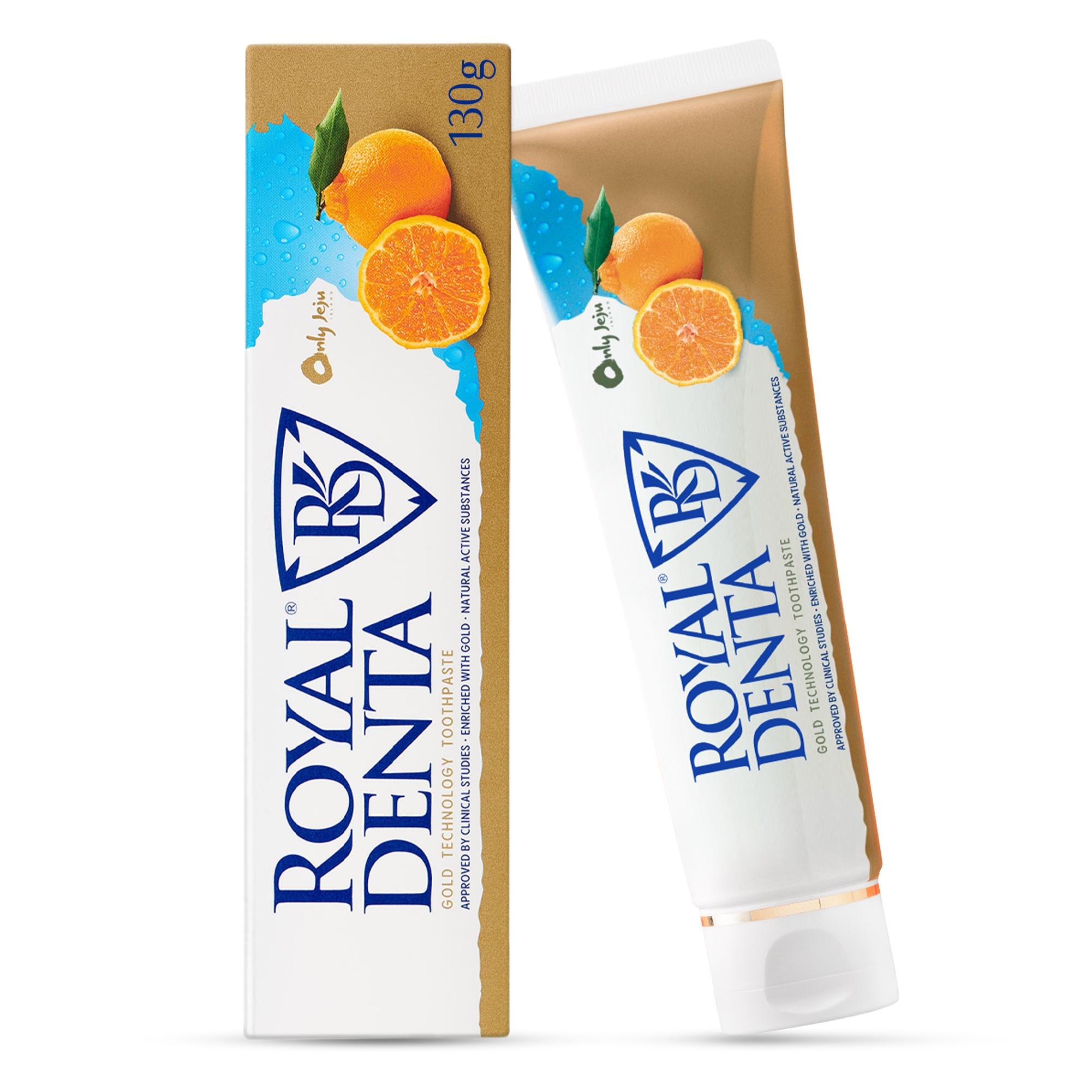 ROYAL DENTA dantų pasta su auksu, citrusų skonio JEJU, 130g -  
