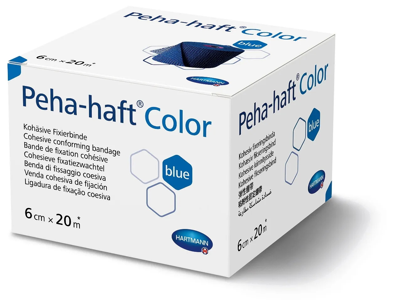 PEHA-HAFT COLOR tvarstis, 6 cm x 20m, mėlynas, 1 vnt. -  