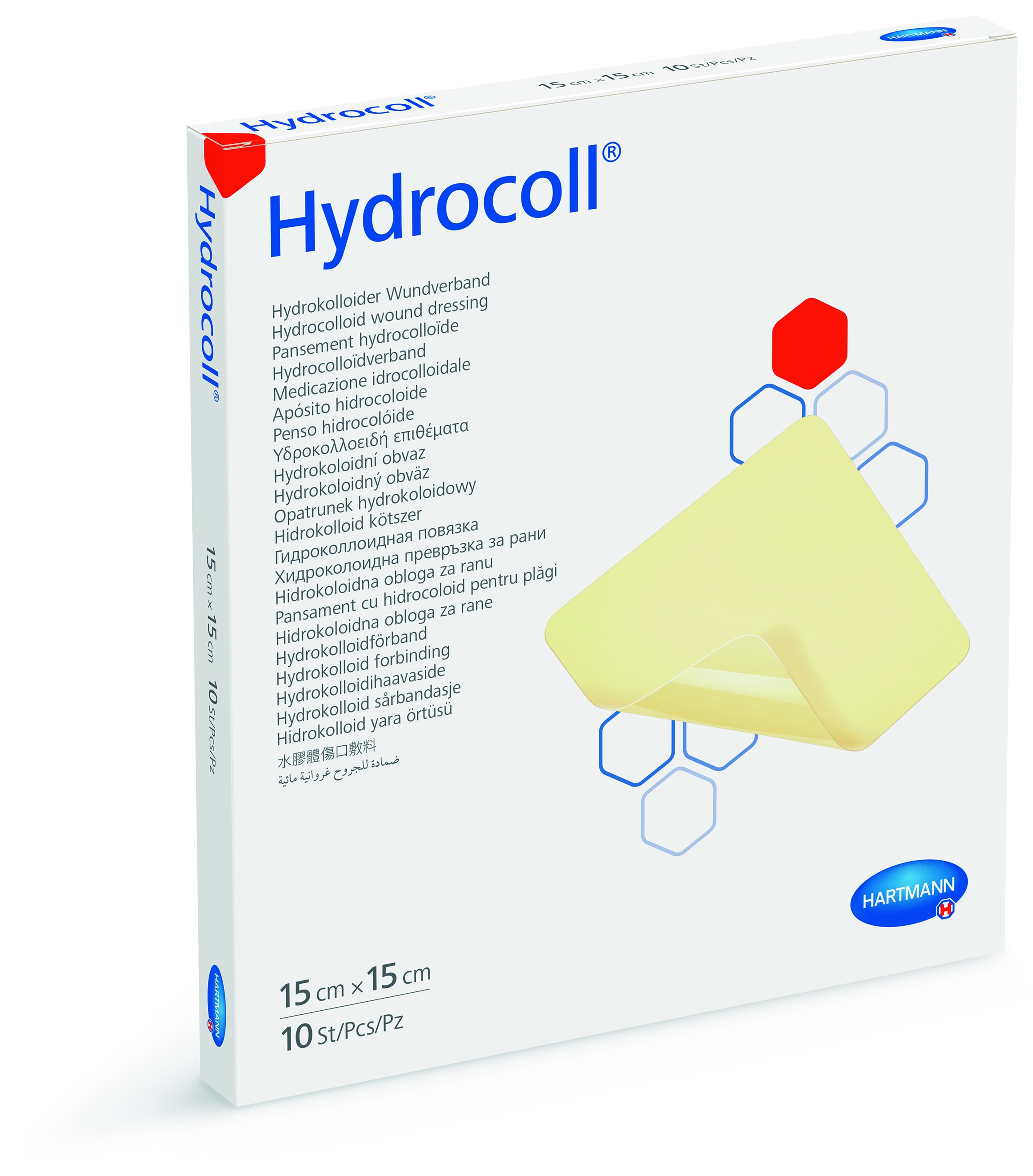 HYDROCOLL hidrokoloidinis tvarstis, 15 x 15cm, 10 vnt. -  
