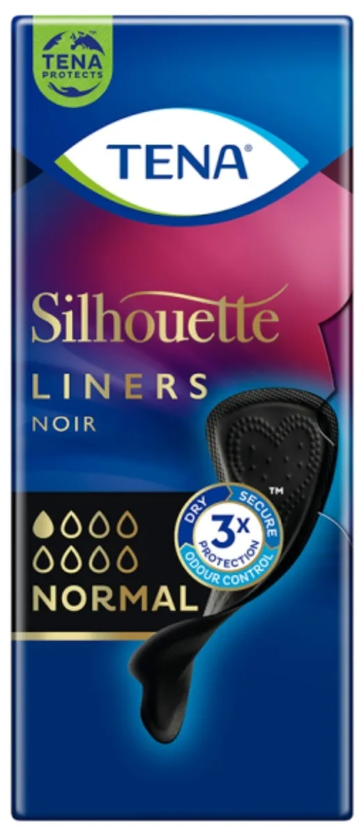 TENA įklotai SILHOUETTE NOIR NORMAL, juoda spalva, N26 -  