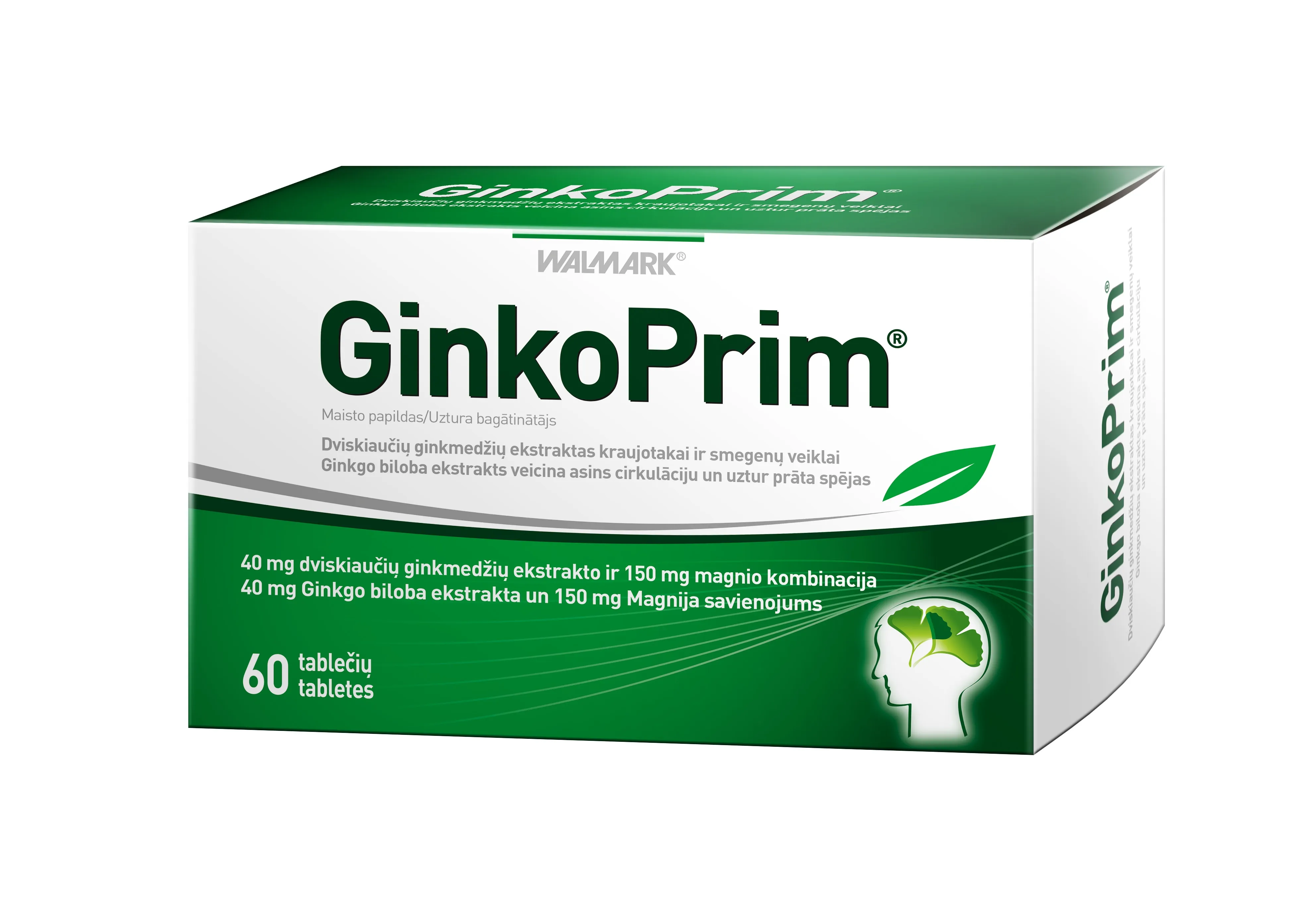 Ginkoprim 40mg tabletės N60 -  