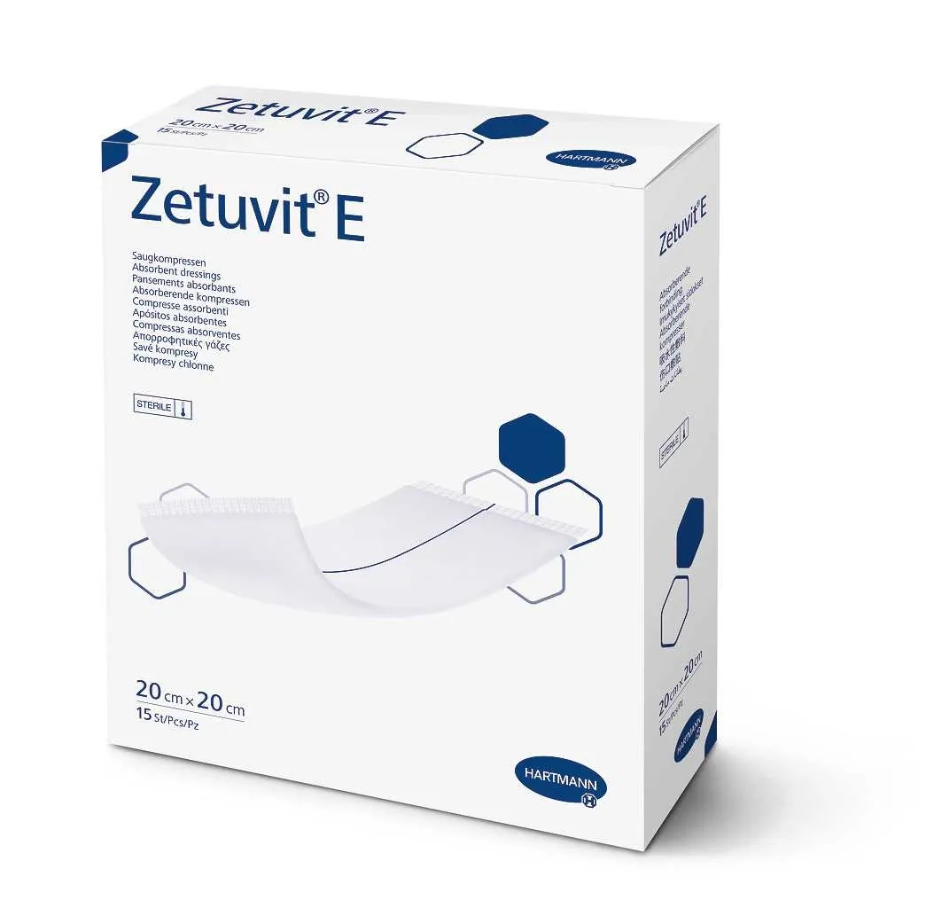 ZETUVIT E absorbuojantis tvarstis 20 x 20cm, 15 vnt. -  