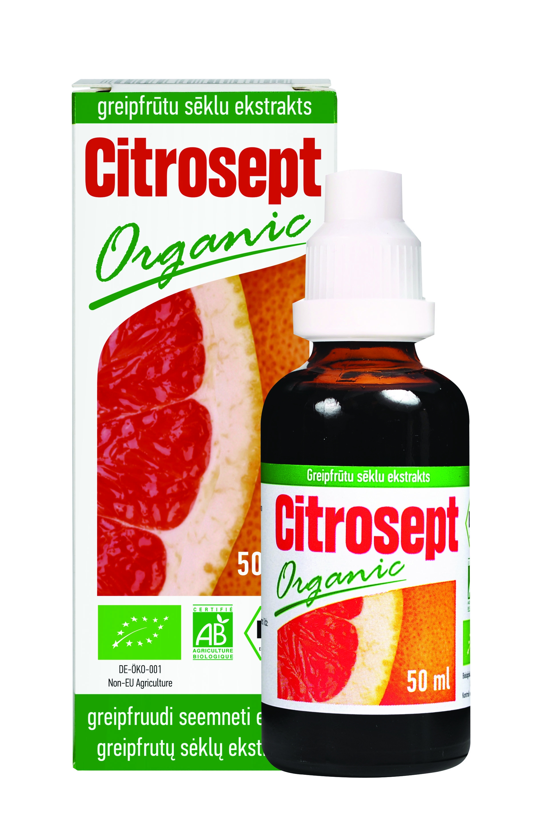 CITROSEPT ORGANIC greipfrutų sėklų ekstraktas, 50ml -  