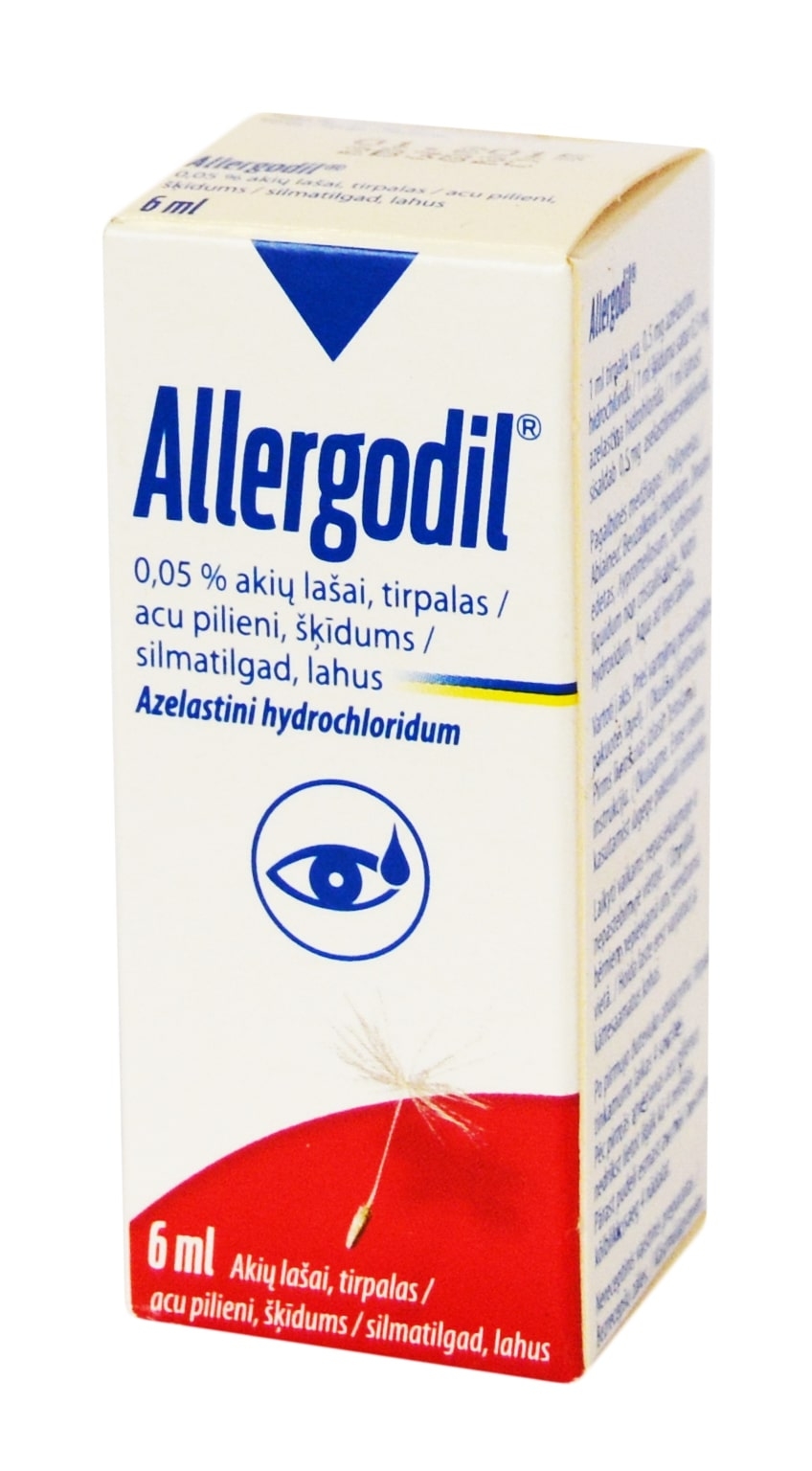 Allergodil 0.5mg/ml akių lašai, tirpalas 6ml -  