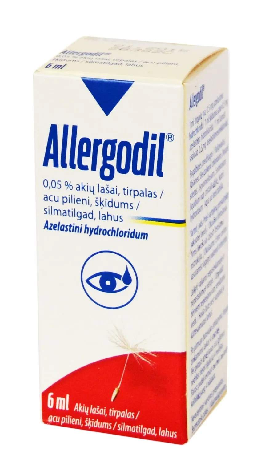 Allergodil 0.5mg/ml akių lašai, tirpalas 6ml -  