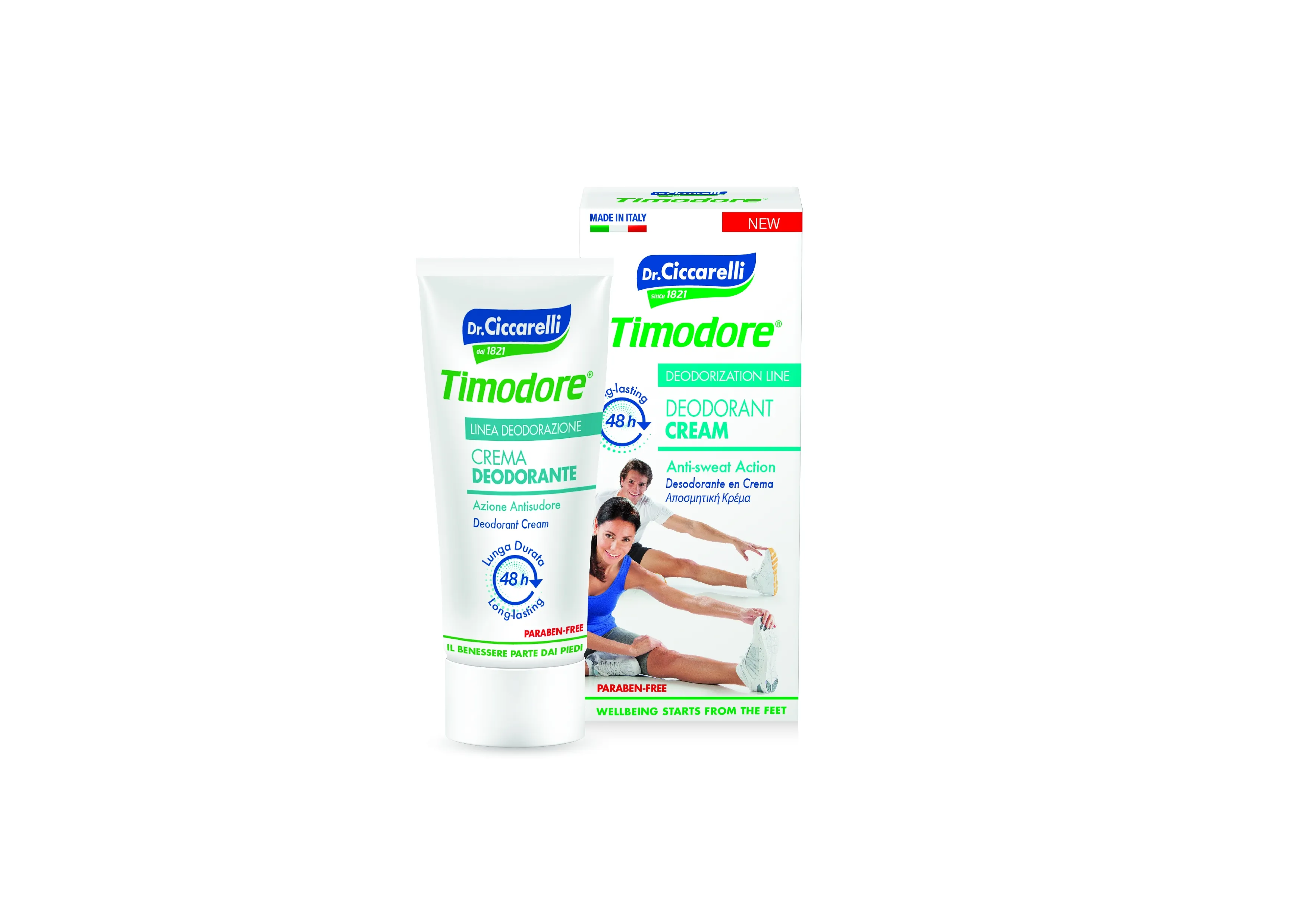 TIMODORE  kremas nuo pėdų prakaitavimo 48H, 50ml -  
