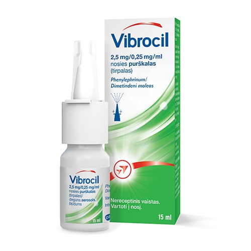 Vibrocil nosies purškalas (tirpalas) 15ml -  2