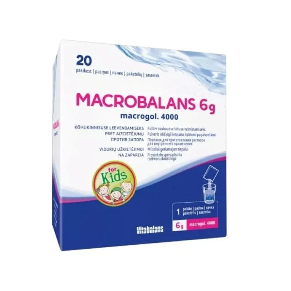 MACROBALANS 6g milteliai geriamajam tirpalui, N20 -  