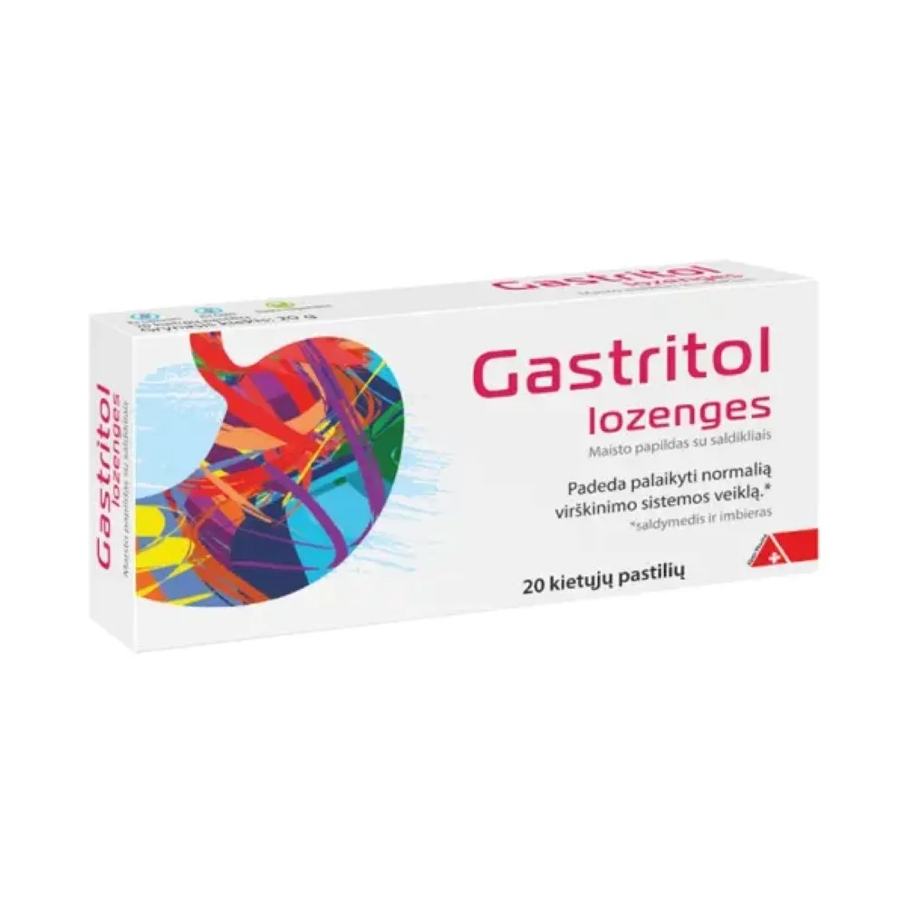 GASTRITOL LOZENGES, kietosios pastilės, N20 -  