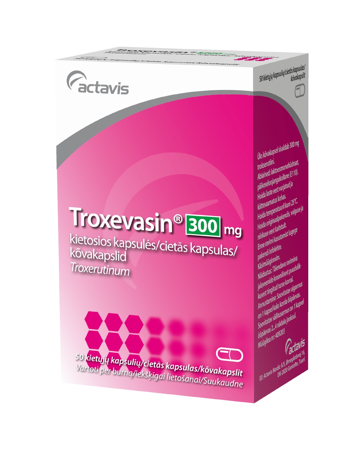 Troxevasin 300mg caps. N50 -  