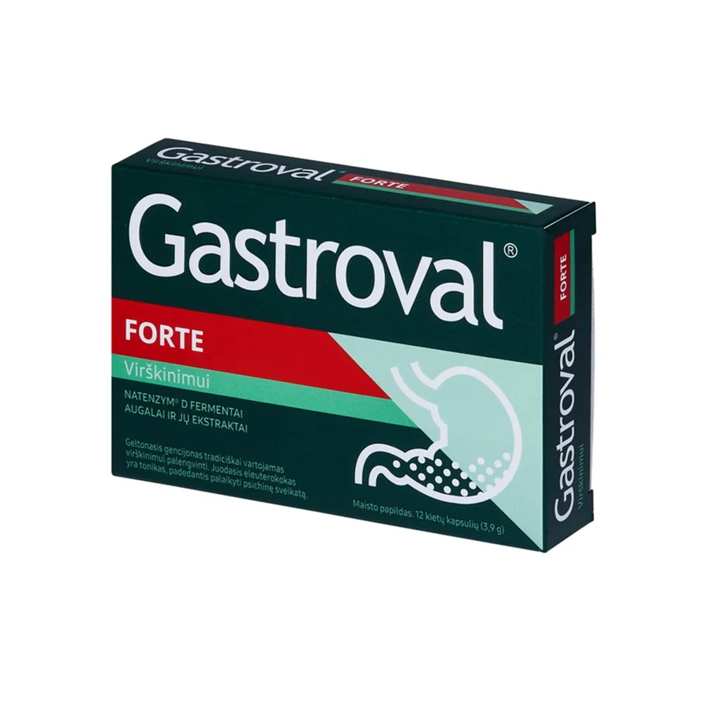 GASTROVAL FORTE, 12 kietų kapsulių -  