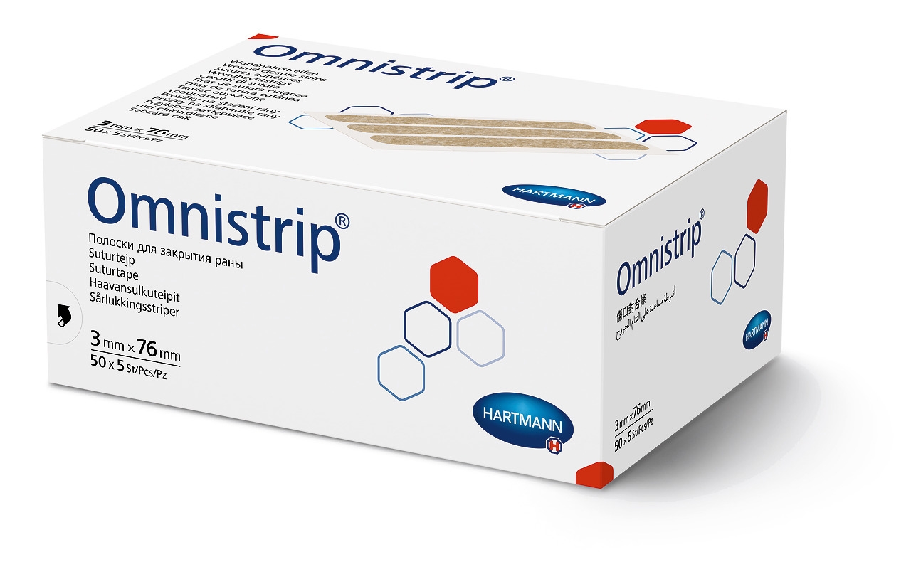 Omnistrip žaizdą užverianti juostelė, 3 x 76 mm, 5 vnt. -  
