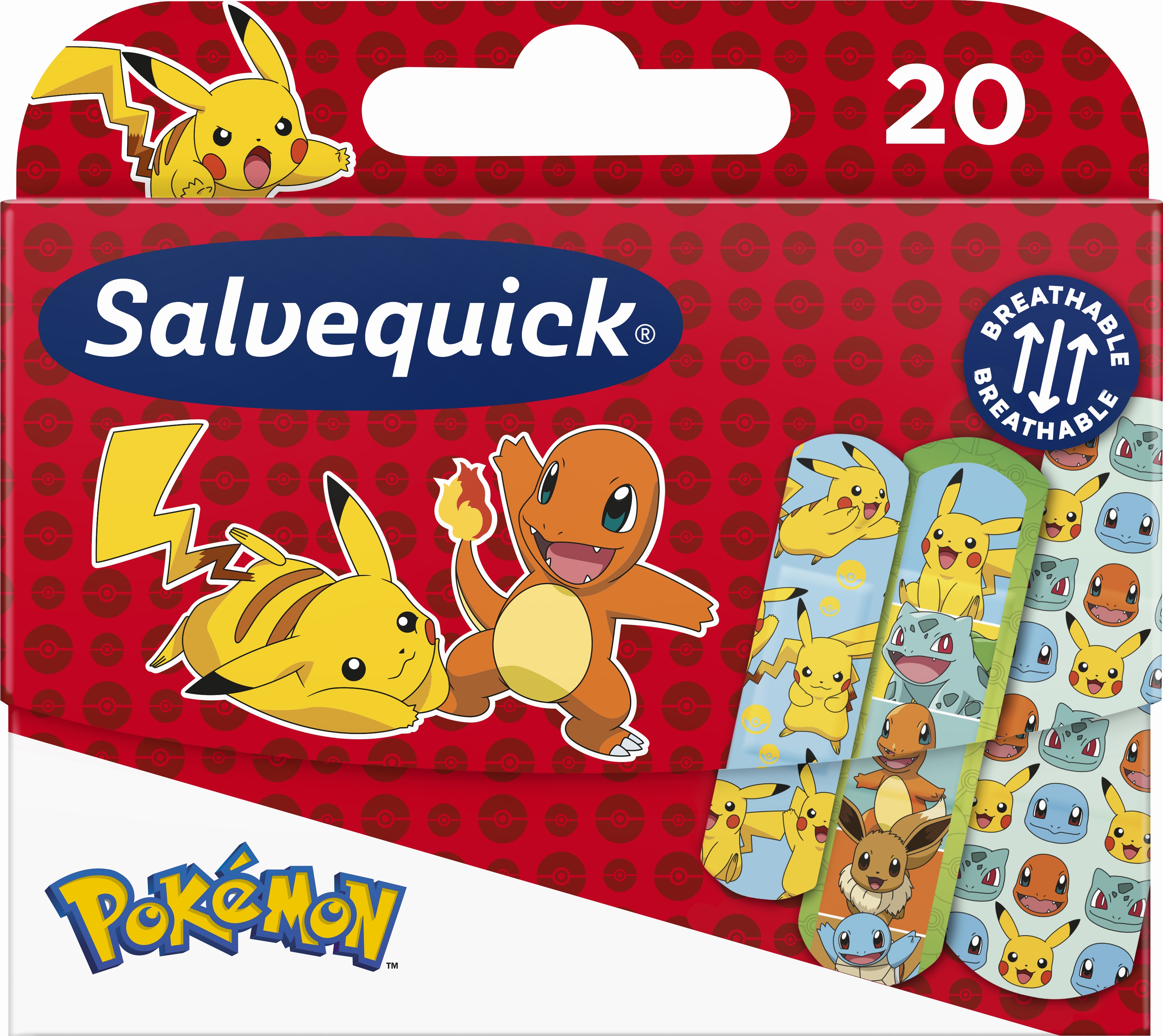 Salvequick „Pokemon“ pleistrų rinkinys vaikams, N20 -  