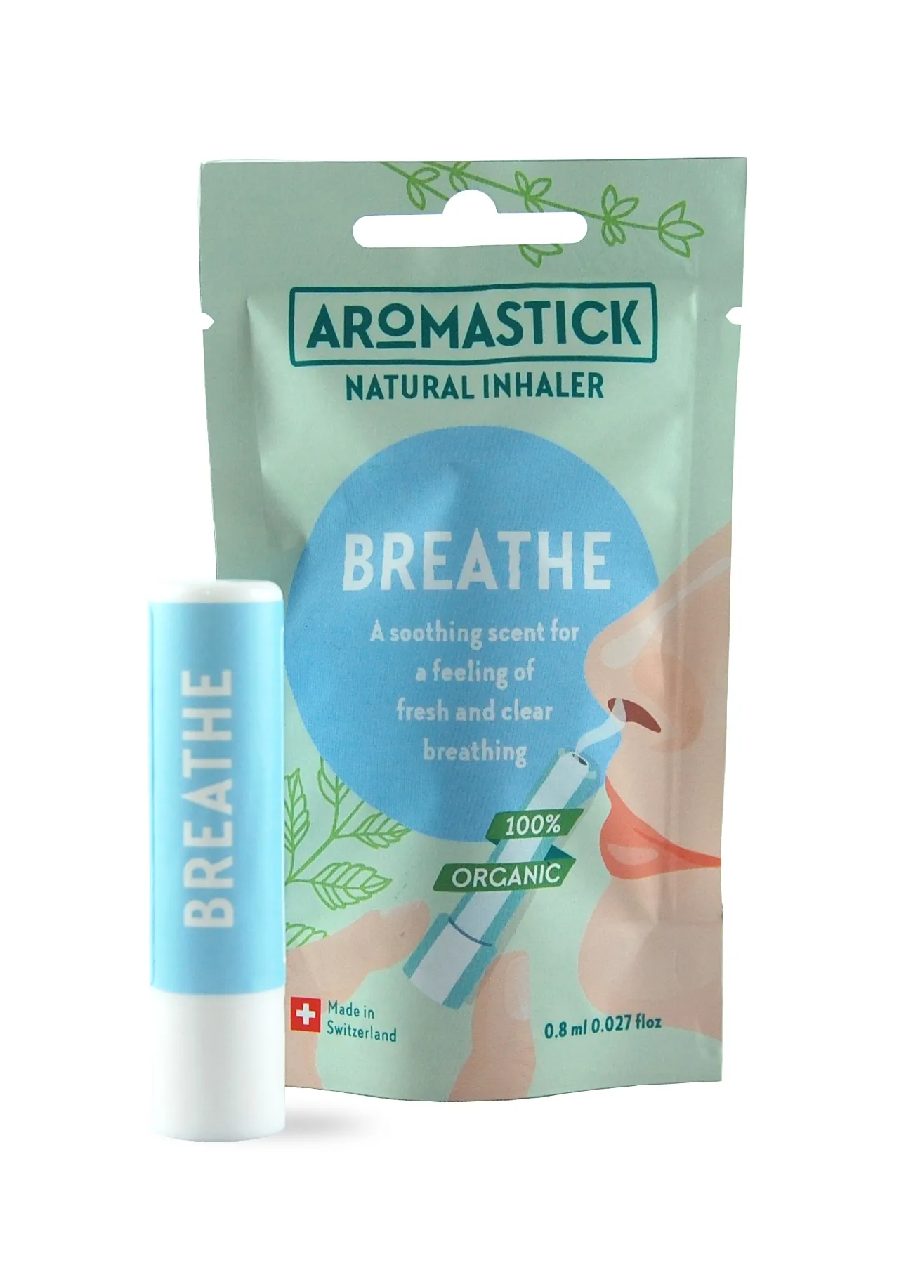 Aromastick 100% natūralus uostukas "Breathe" 0.8 ml N1 -  