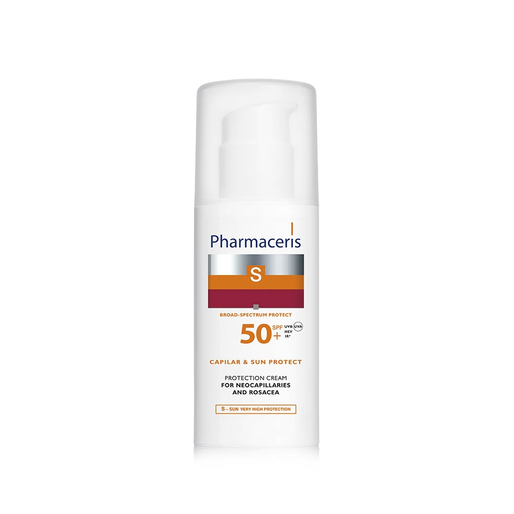 PHAPHARMACERIS S, CAPILAR PROTECT Apsauginis veido kremas, SPF50+,50ml -  