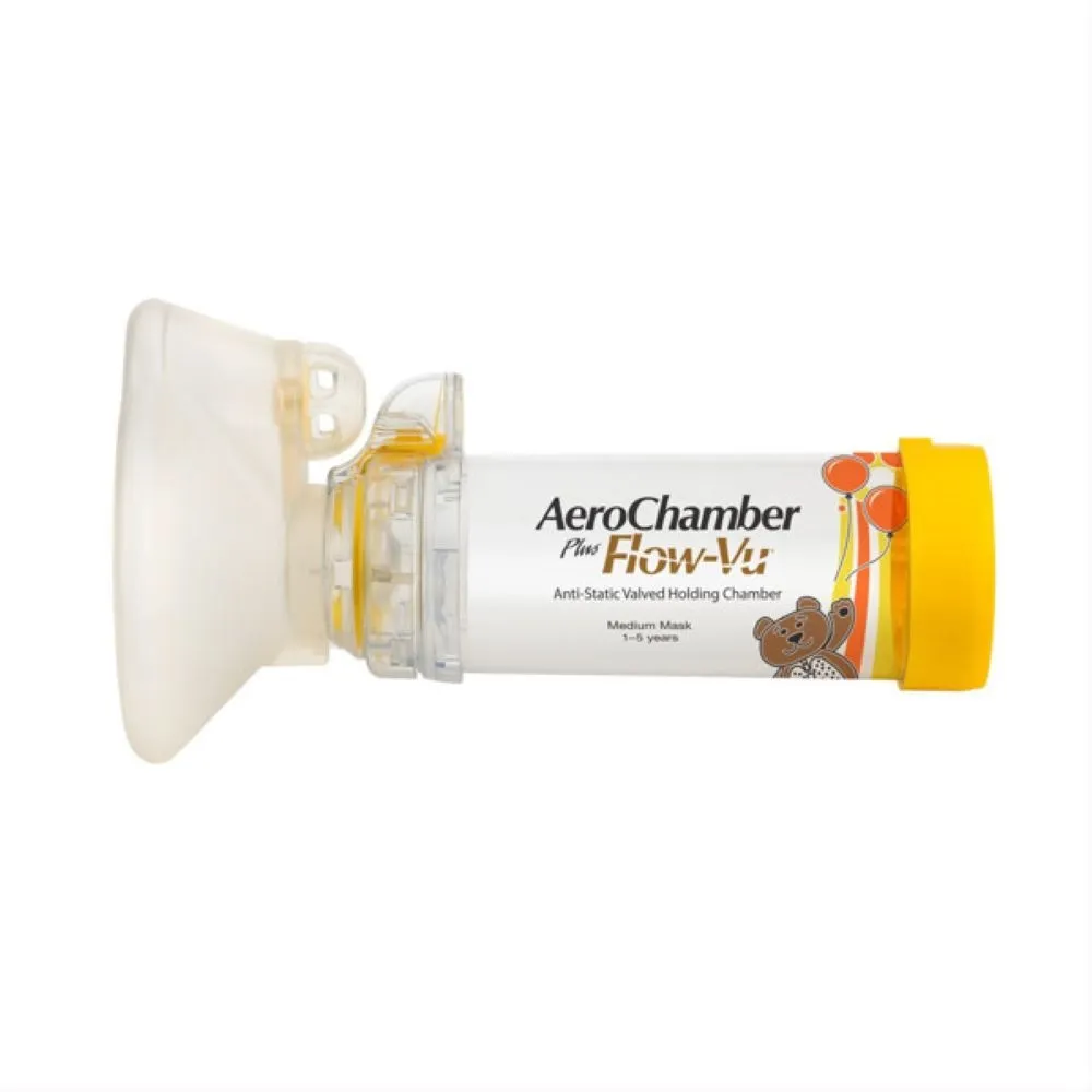AEROCHAMBER PLUS FLOW-VU, nuo 1 iki 5 metų, su kauke -  