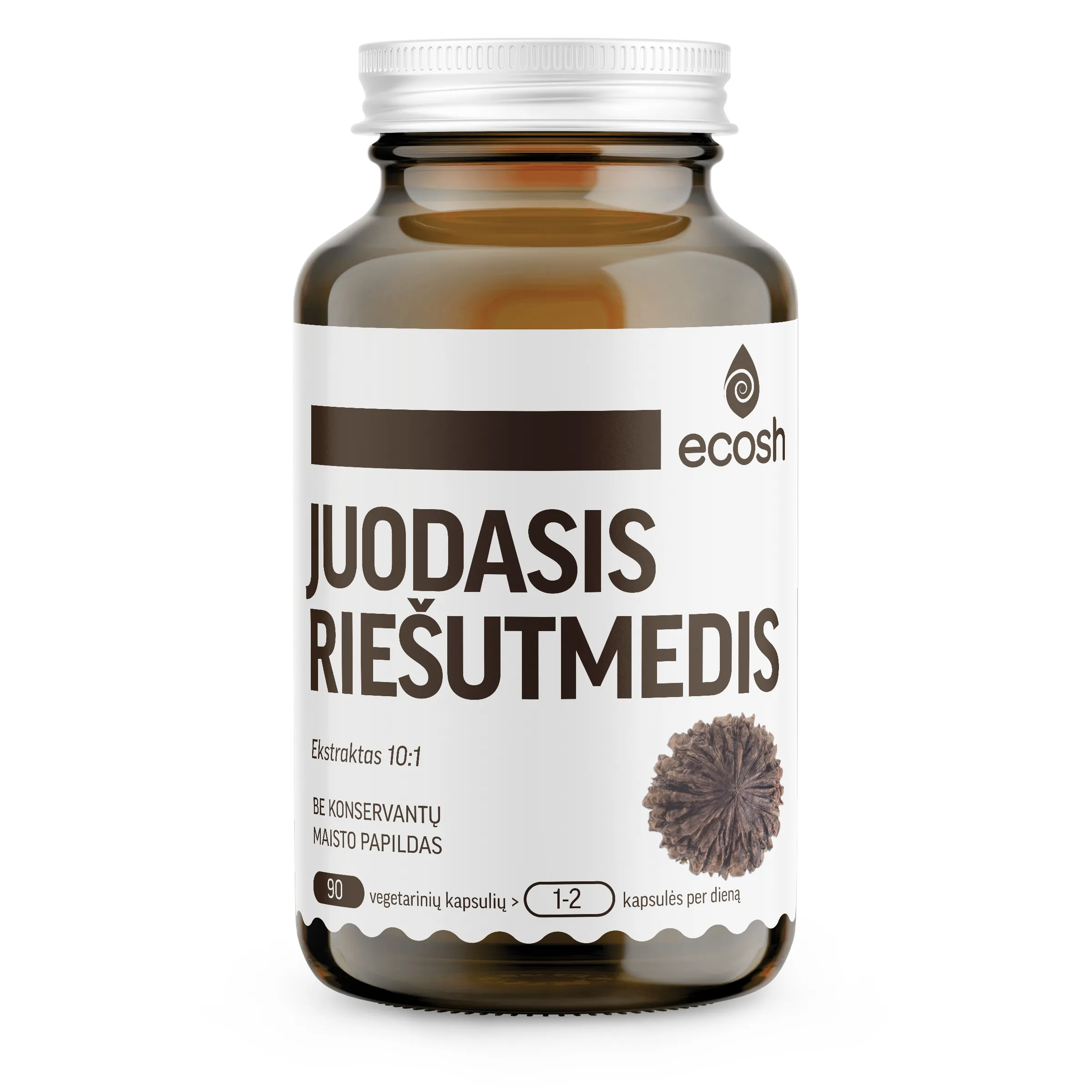 ECOSH Juodasis riešutmedis, 90 kapsulių -  