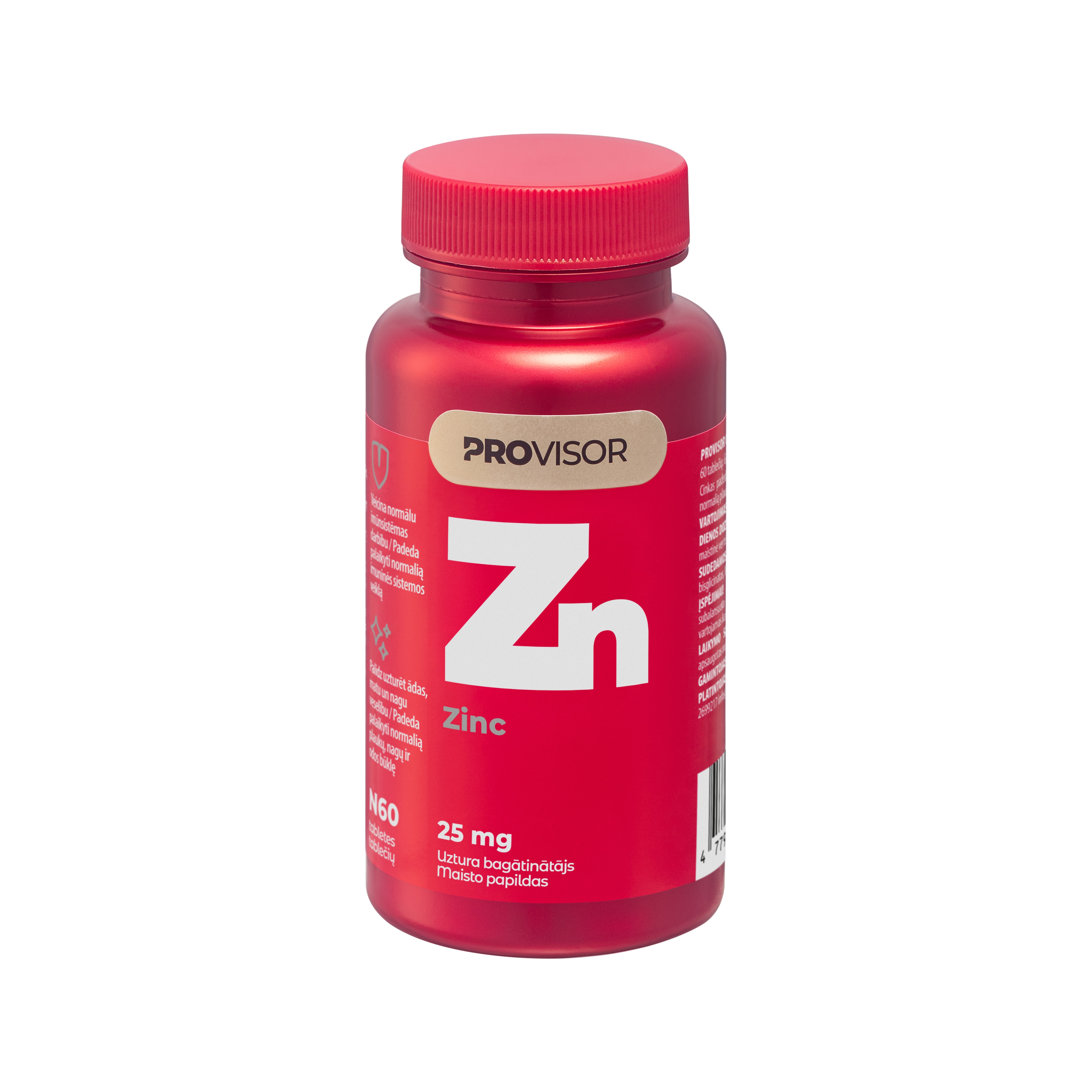 PROVISOR Cinkas 25 mg bisglicinatas, tabletės N60 -  