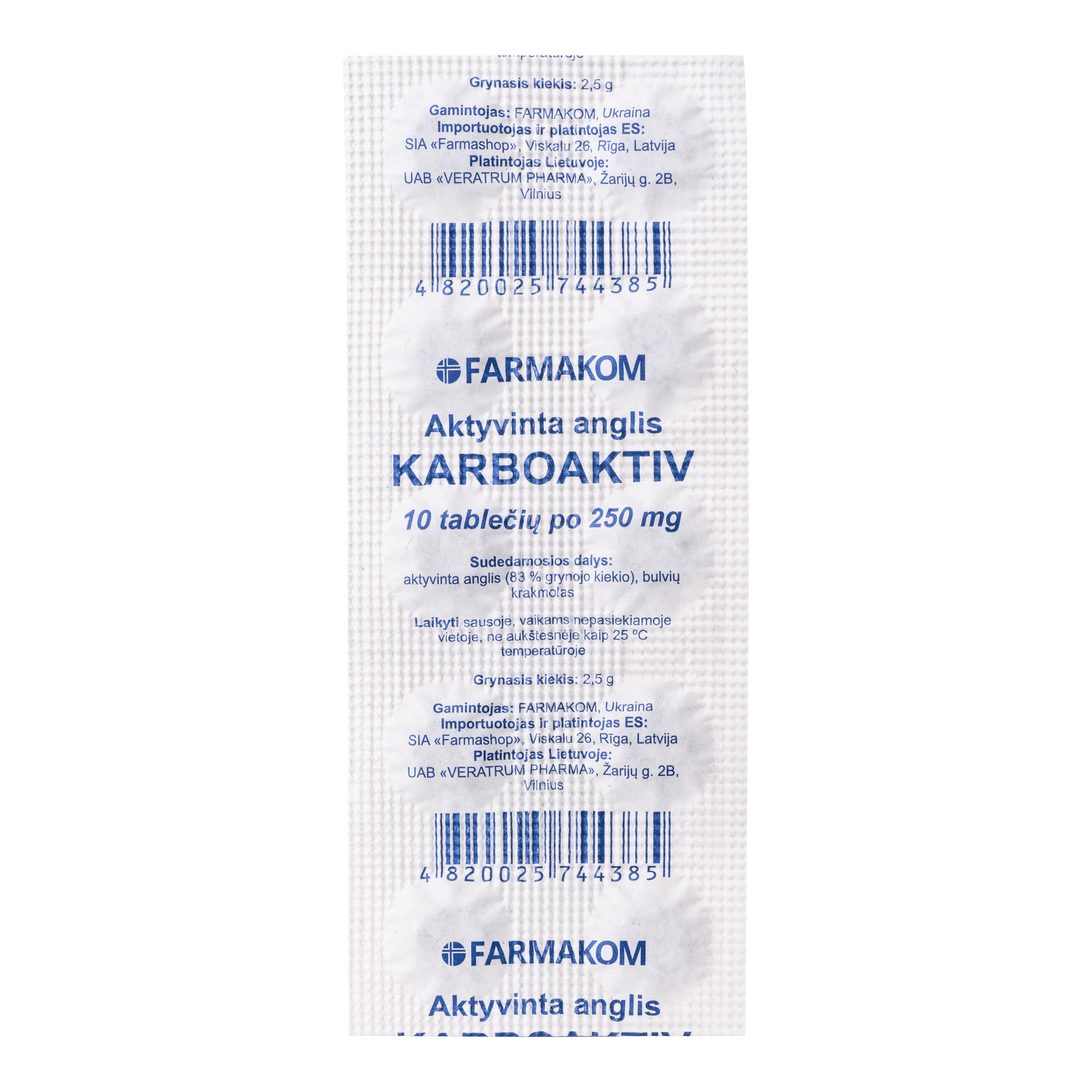 Aktyvinta anglis 250mg tab. N10 -  