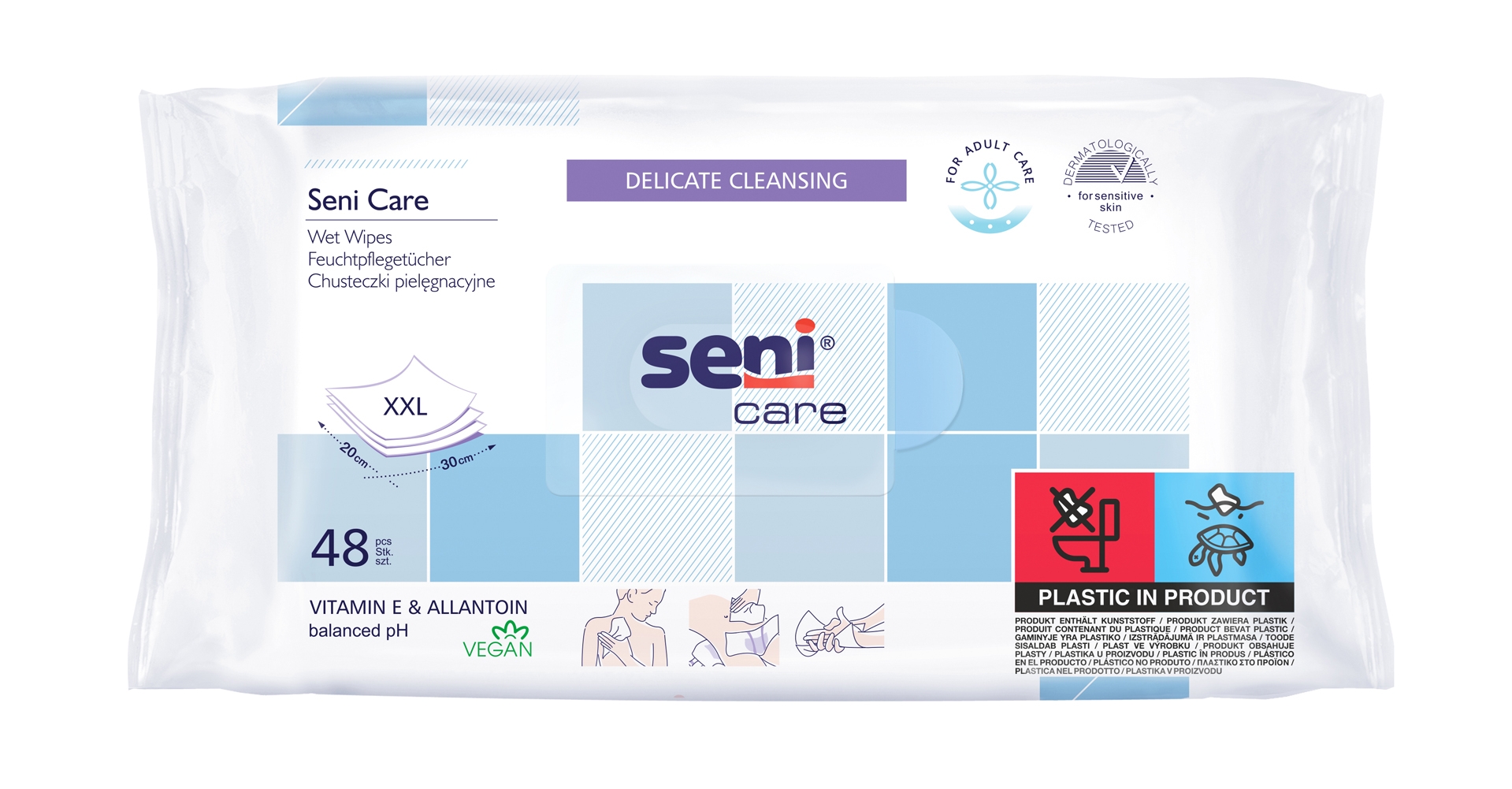 SENI Care drėgnos servetėlės N48 -  