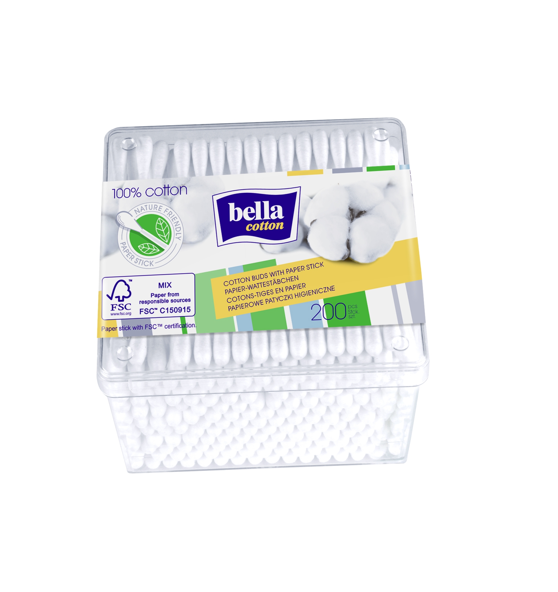 BELLA Cotton vatos pagaliukai (dėžutėje), N200 -  