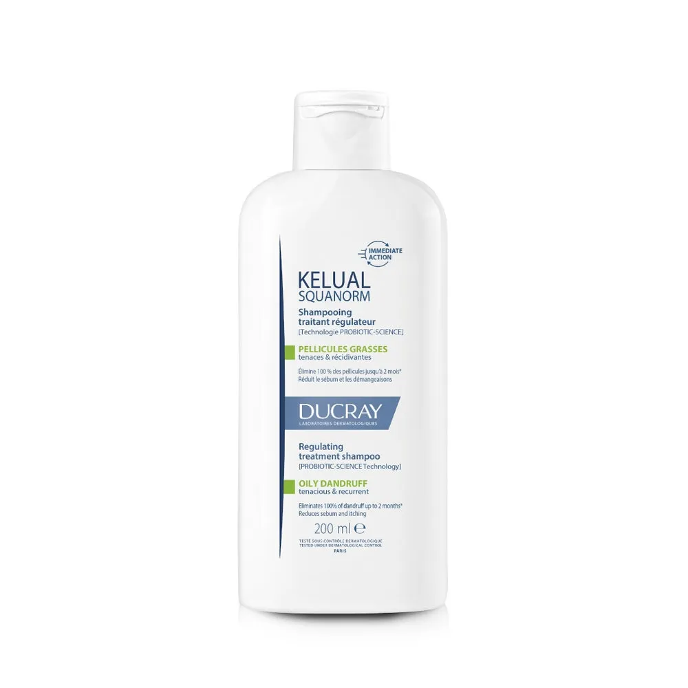 DUCRAY šamp.riebiai pleiskanojančiai galvos odai KELUAL SQUANORM,200ml -  