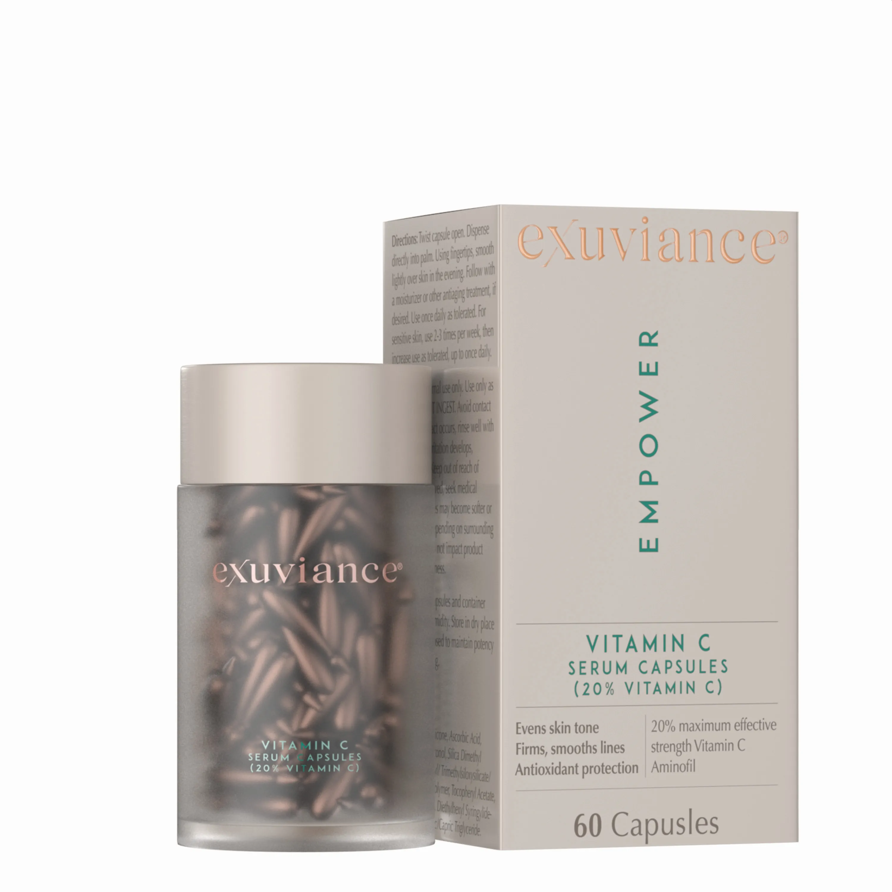 EXUVIANCE vitamino C veido serumas EMPOWER, 60 kapsulių -  