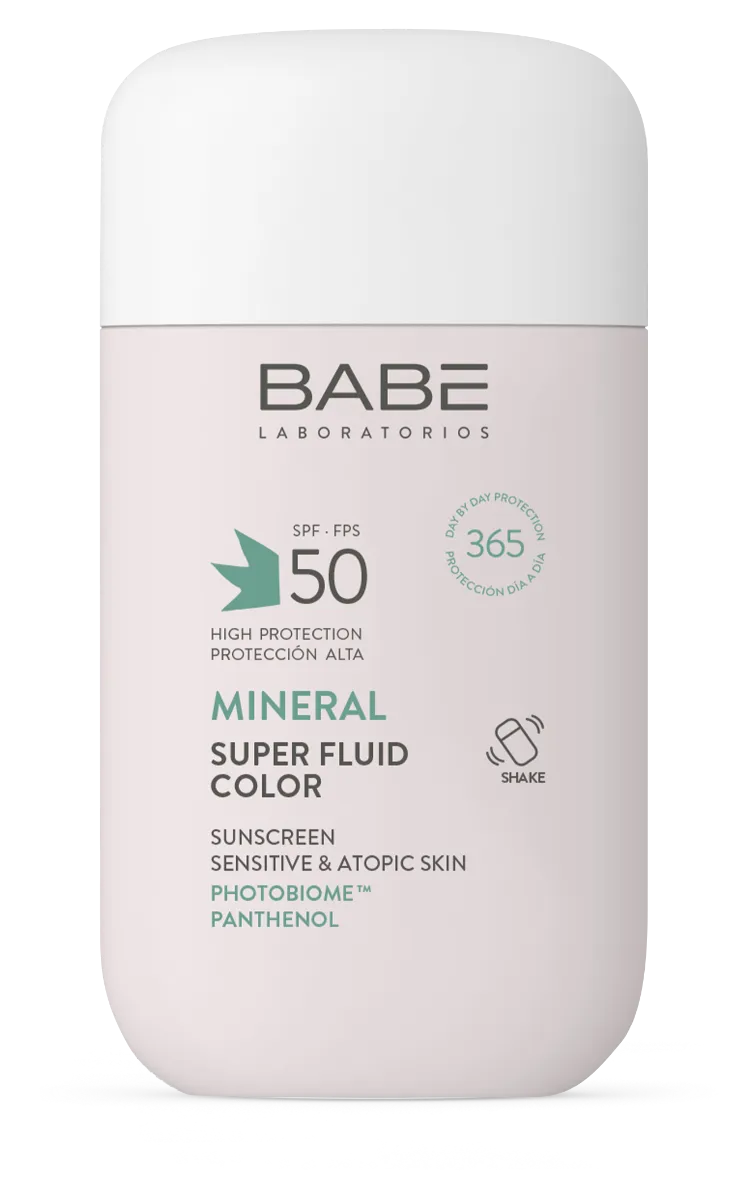BABÉ mineralinė apsauga su spalva MINERAL SUPER FLUID SPF50, 50ml -  1