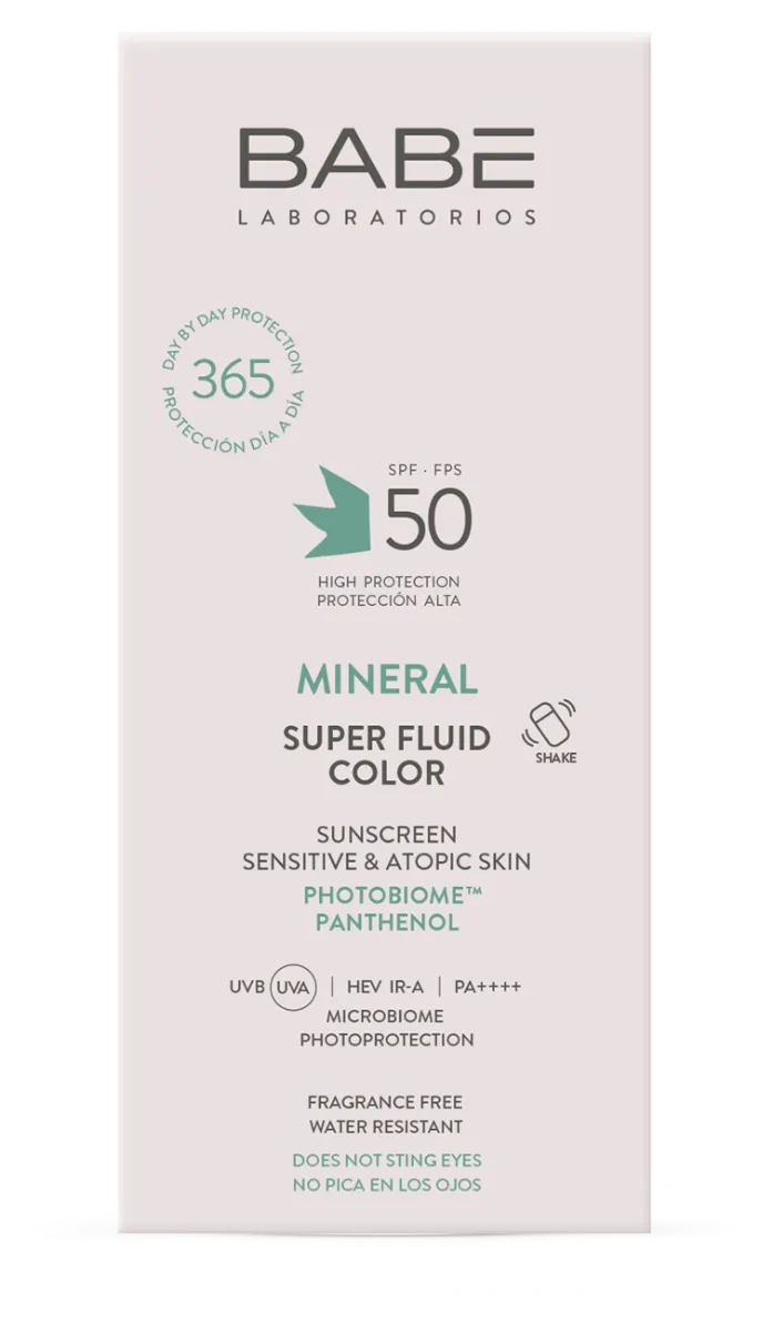 BABÉ mineralinė apsauga su spalva MINERAL SUPER FLUID SPF50, 50ml -  2