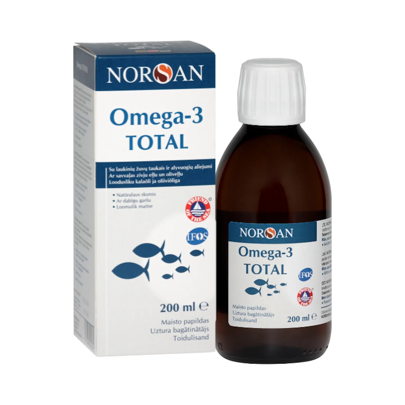 NORSAN OMEGA-3 TOTAL, natūralaus skonio, 200 ml -  