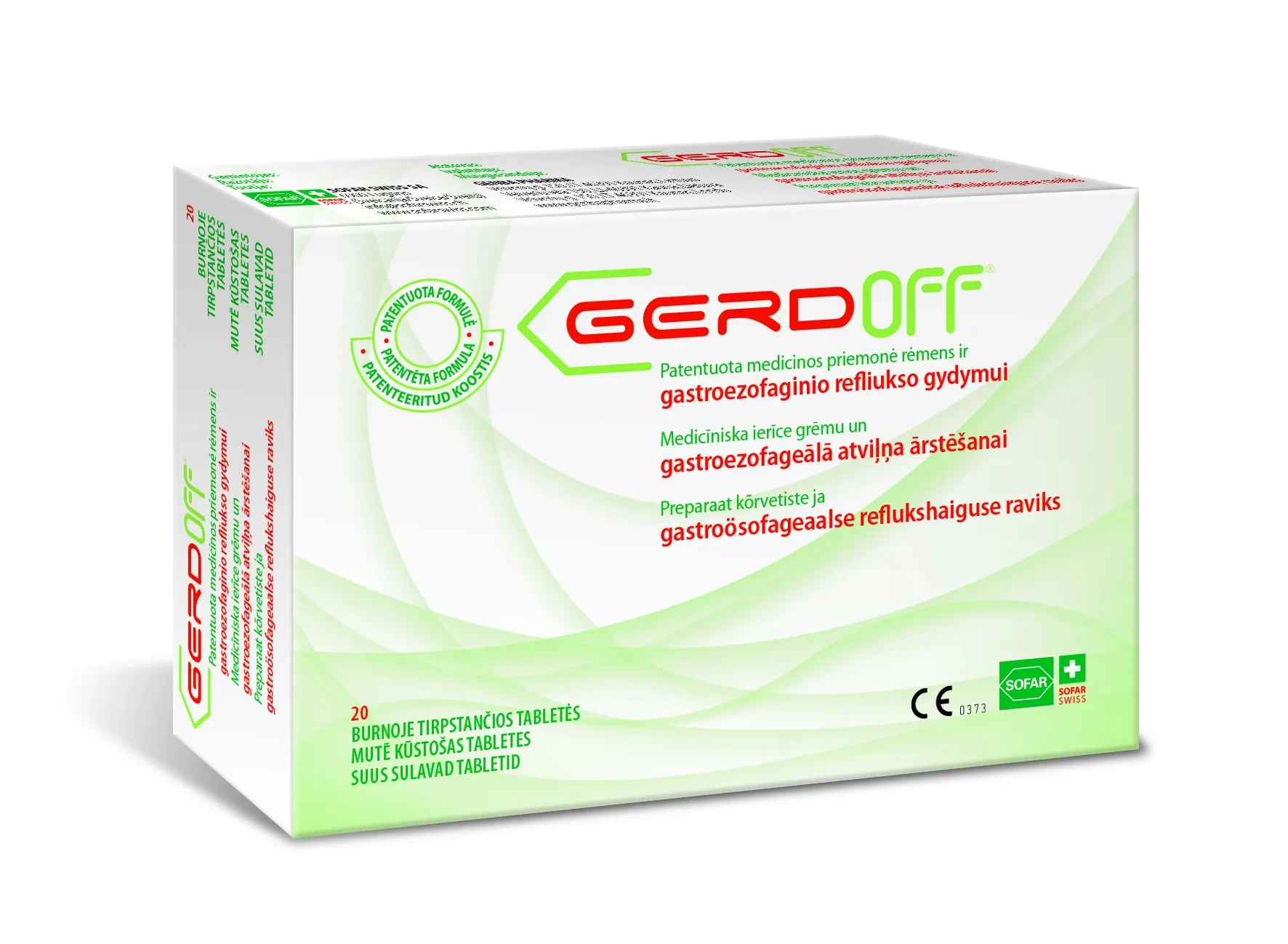 GERDOFF nuo rėmens, 20 tab. -  