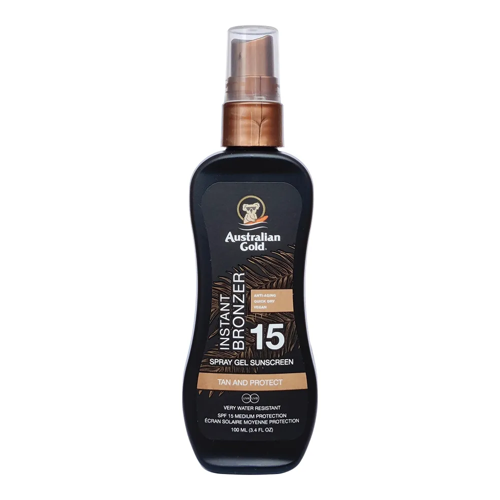 Australian Gold apsaugos nuo saulės pienelis su bronzantais SPF15 100m -  